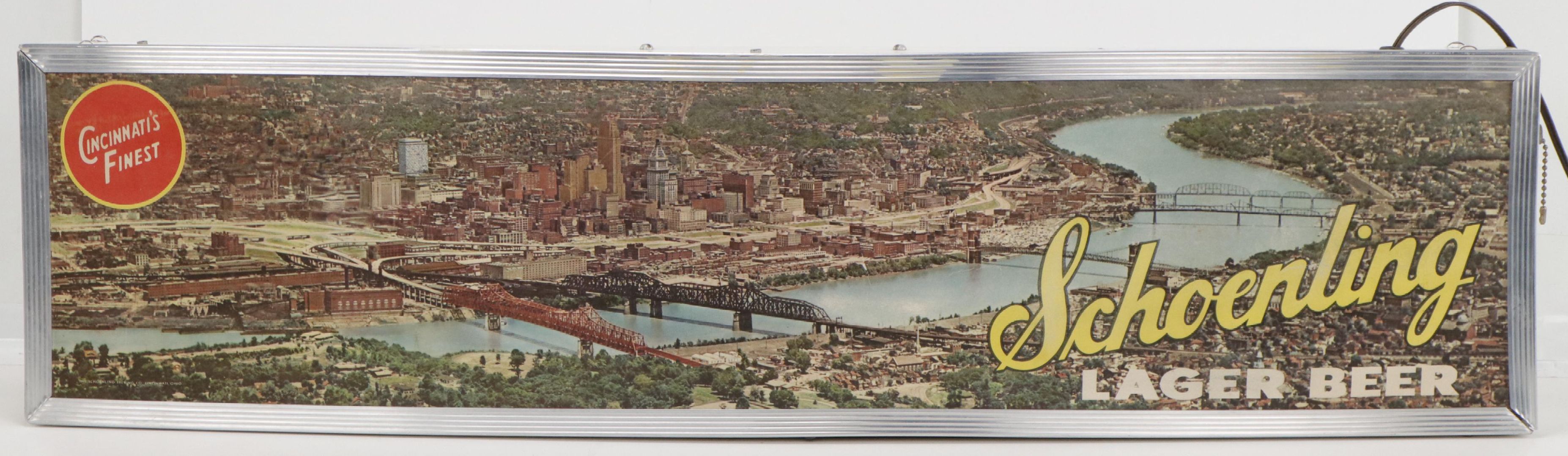 Cincinnati Schoenling Beer Lit Sign