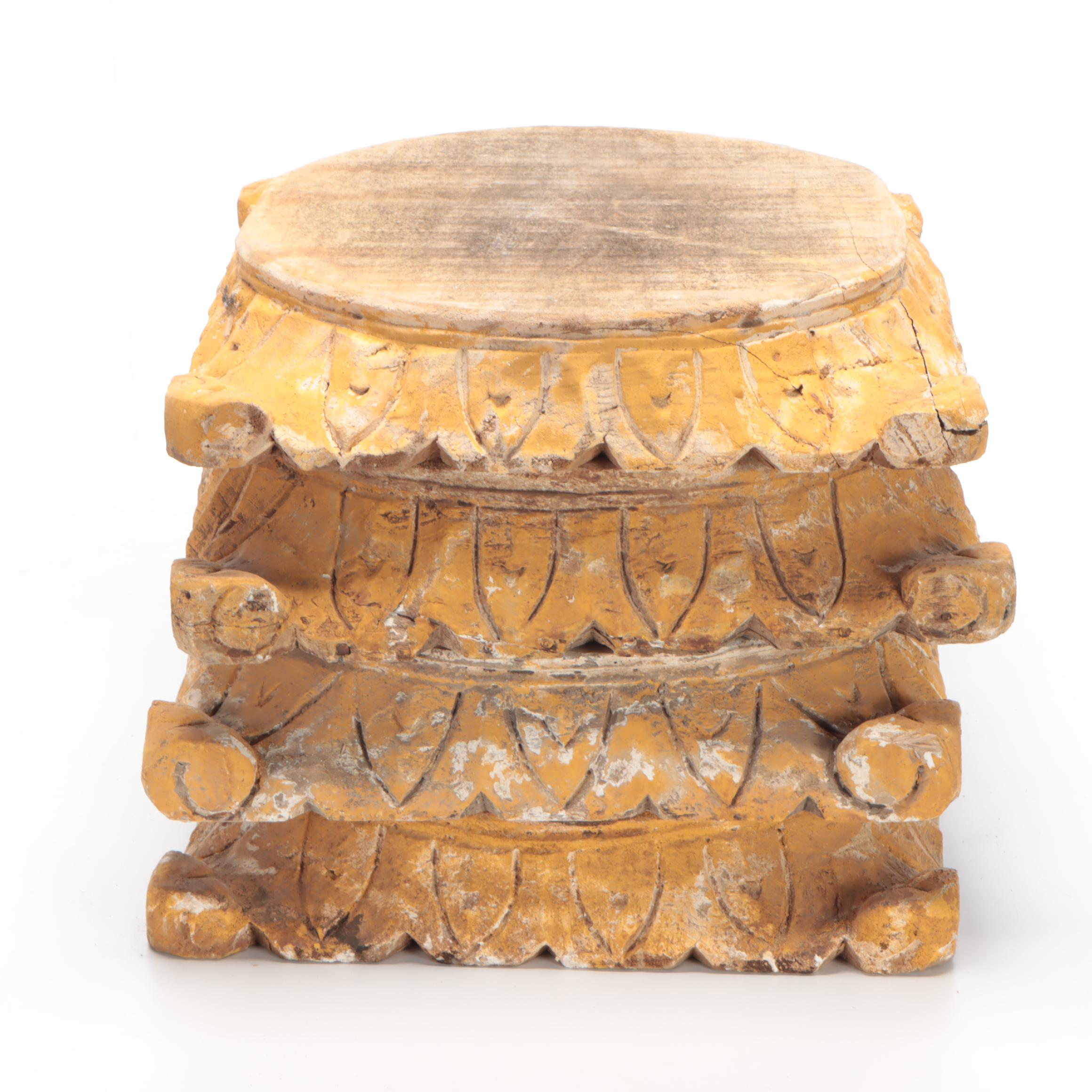Carved Wood Column Capitals