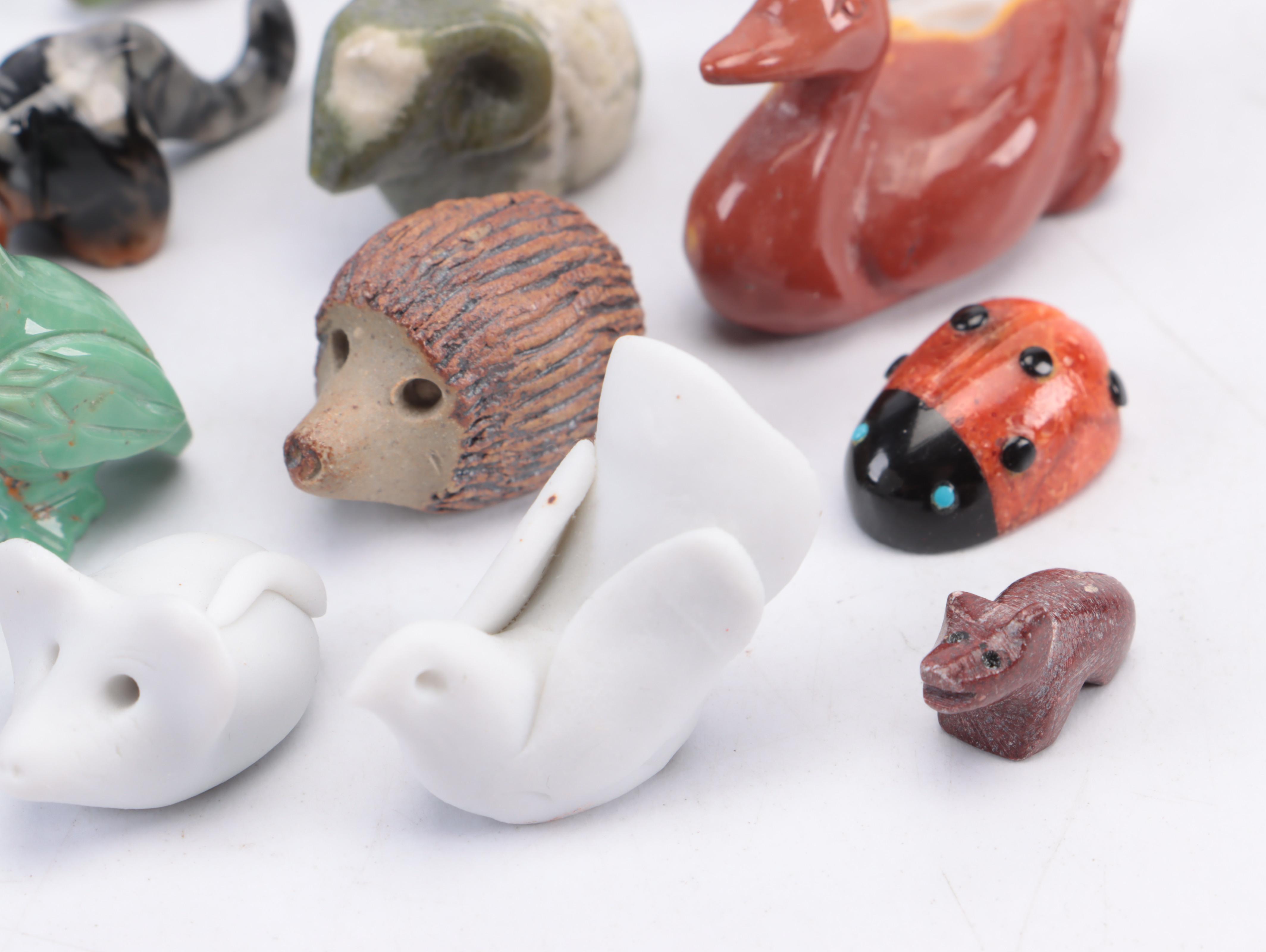 Zuni Carved Stone Fetishes and Other Carved Animal Figurines