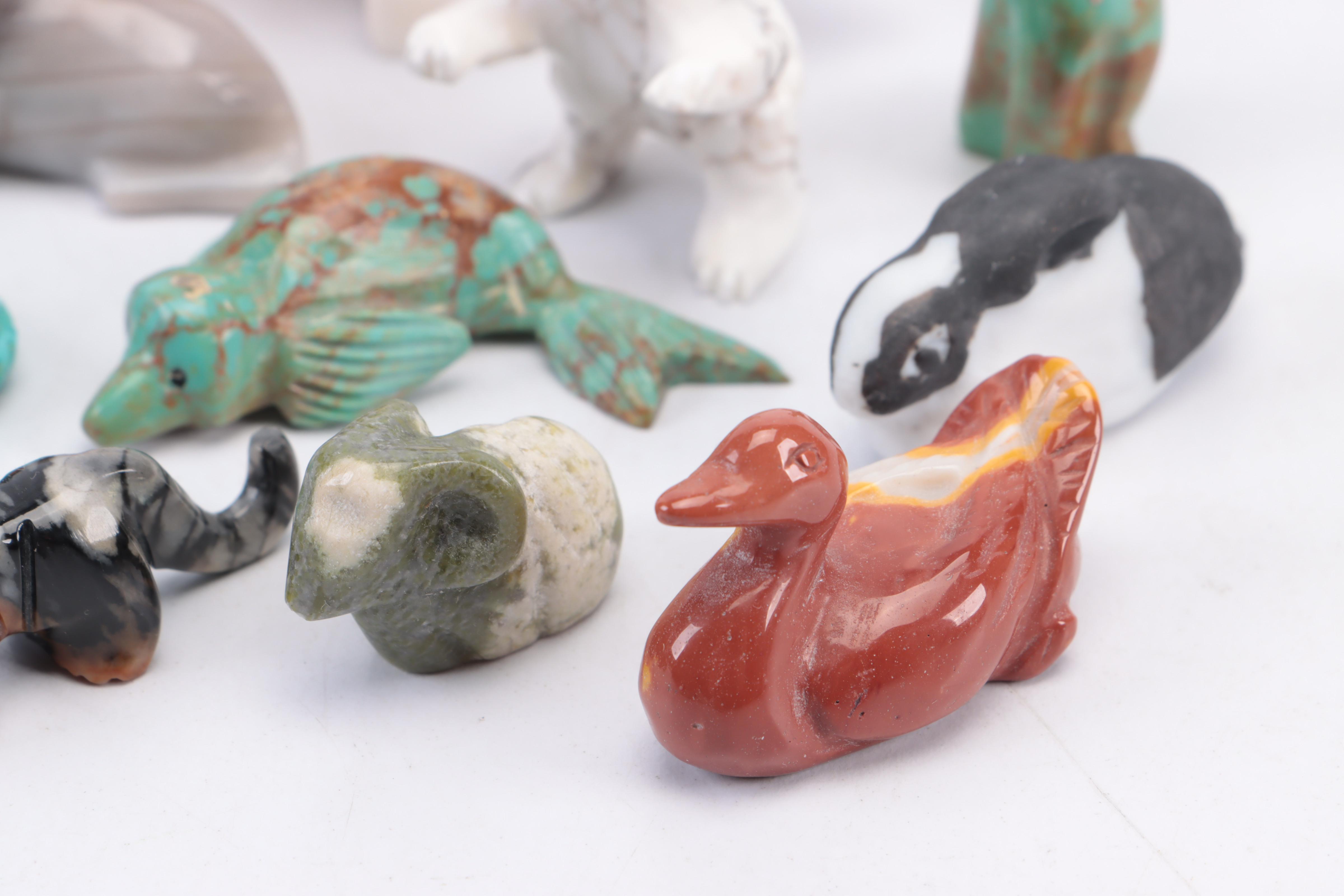 Zuni Carved Stone Fetishes and Other Carved Animal Figurines