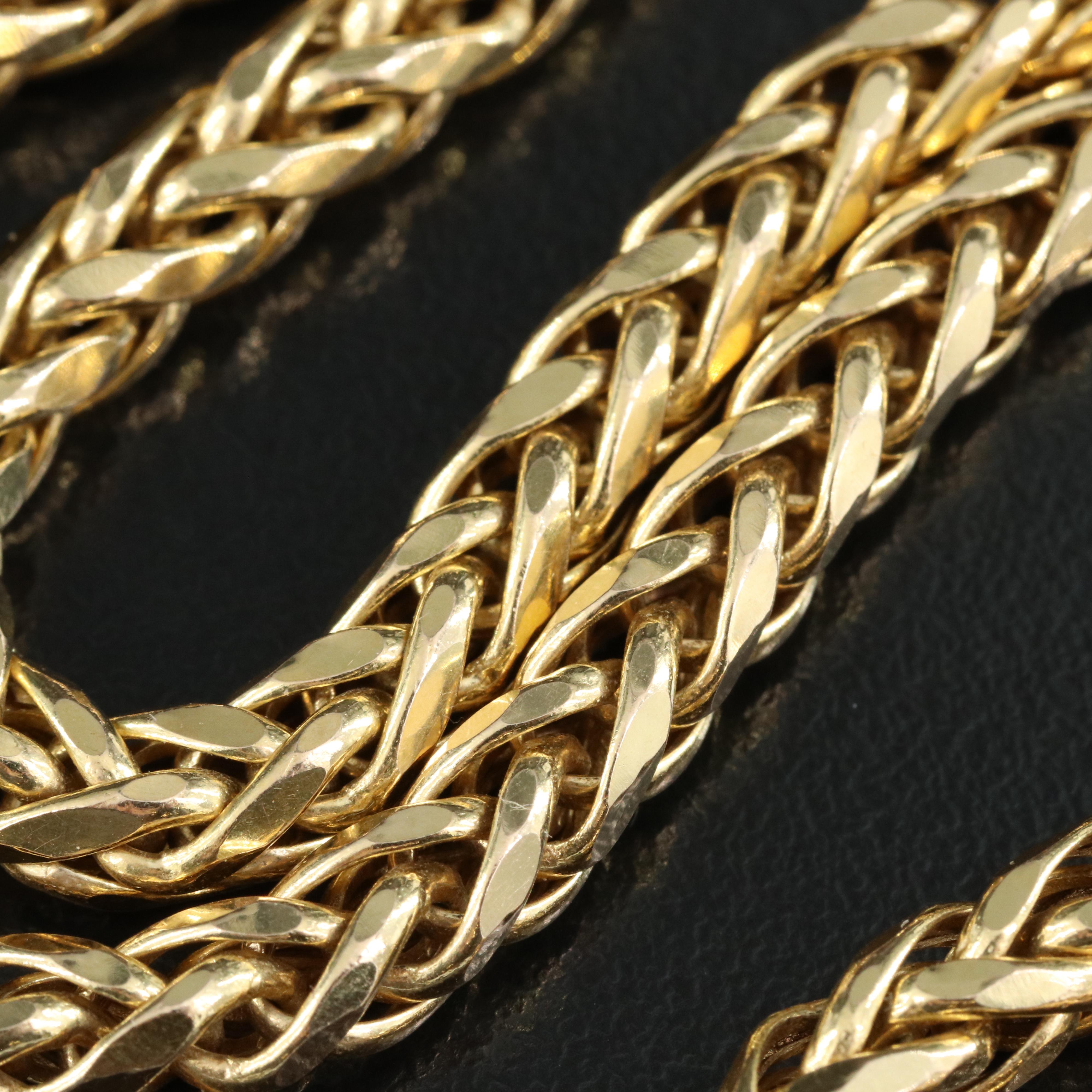 14K Spiga Chain Necklace