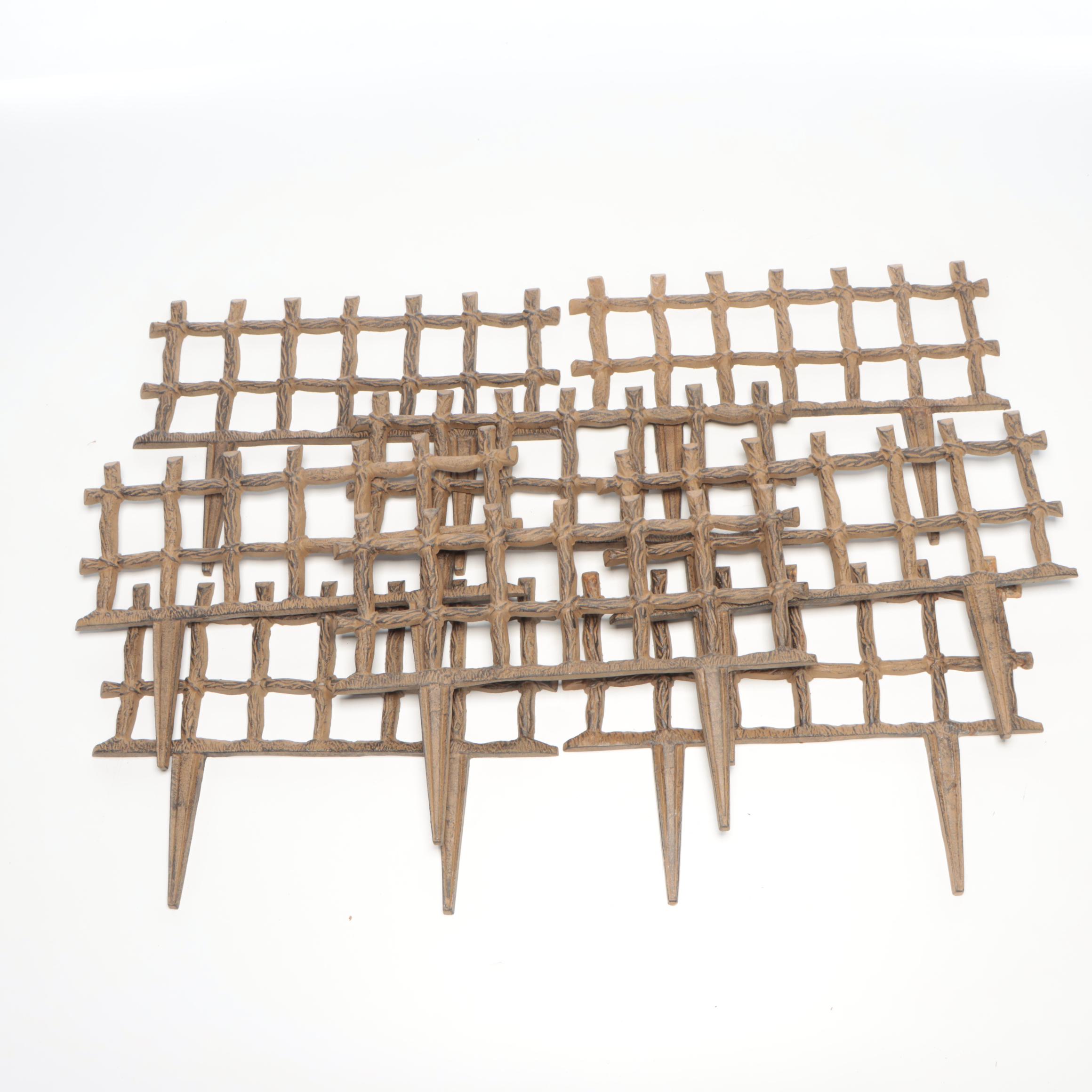 Cast Metal Garden Edging Border Fence Panels