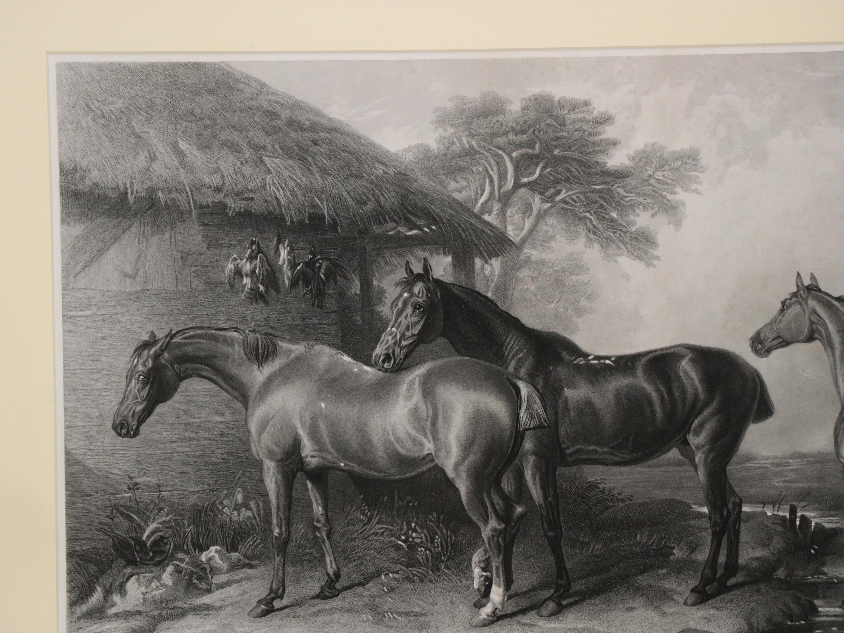 "Hunters at Grass" After Sir Edwin Landseer