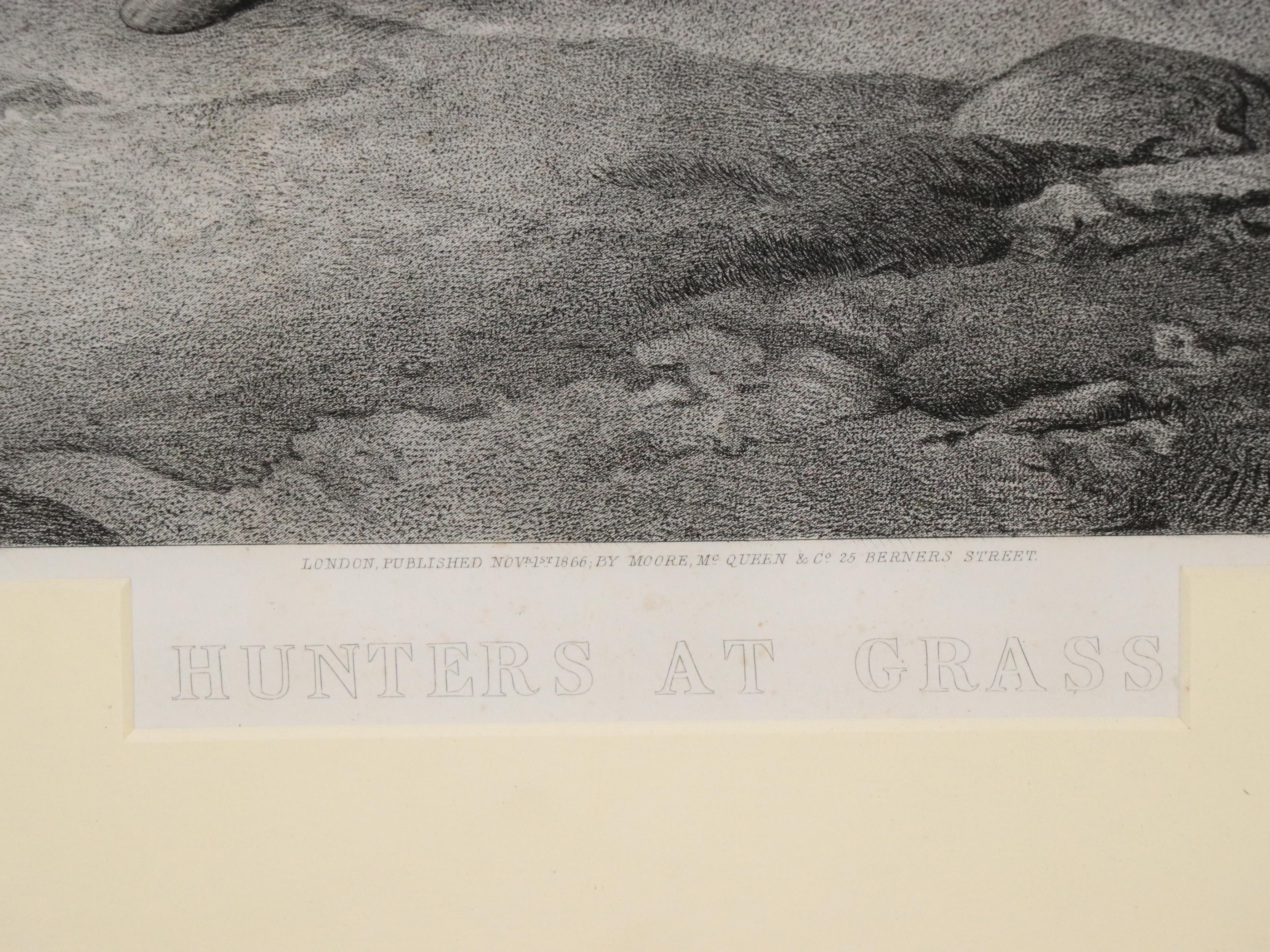 "Hunters at Grass" After Sir Edwin Landseer