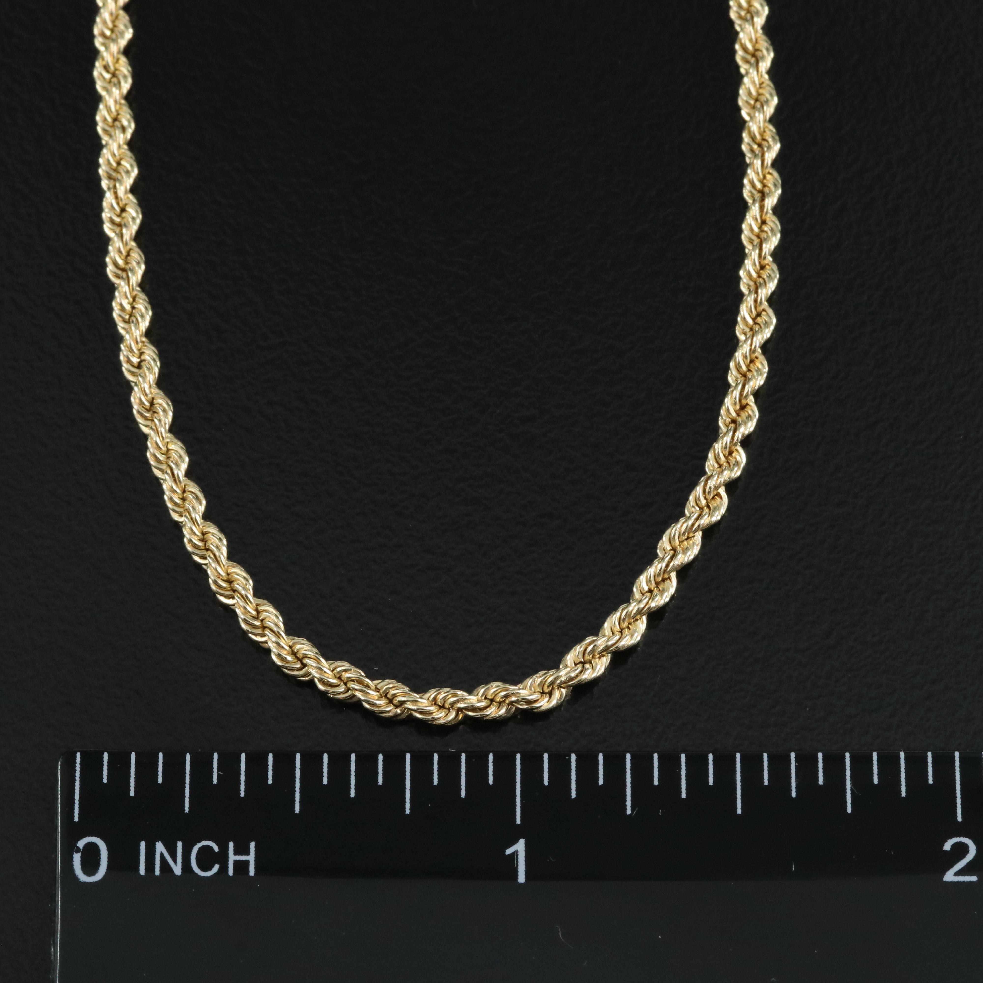 14K Rope Chain Necklace