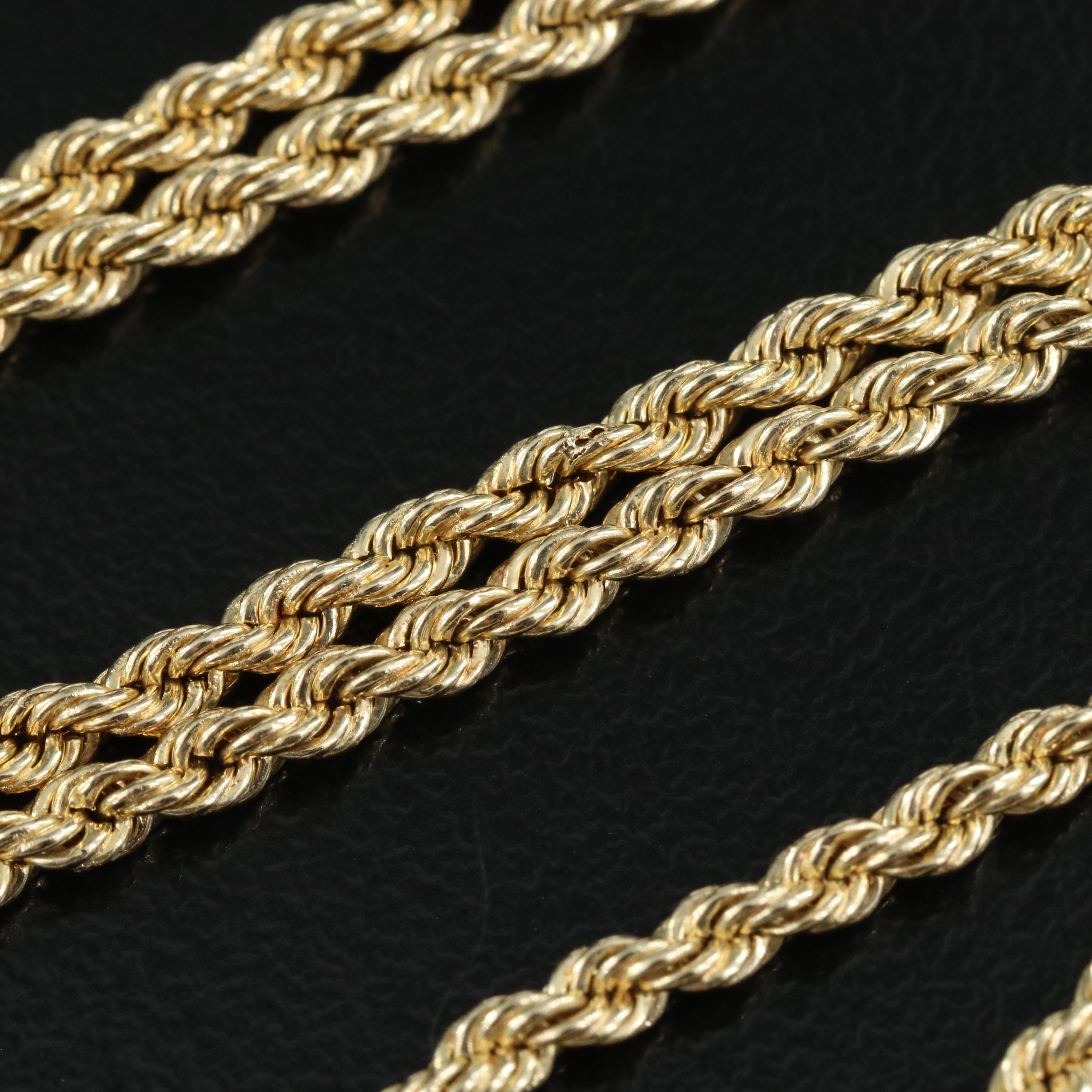14K Rope Chain Necklace