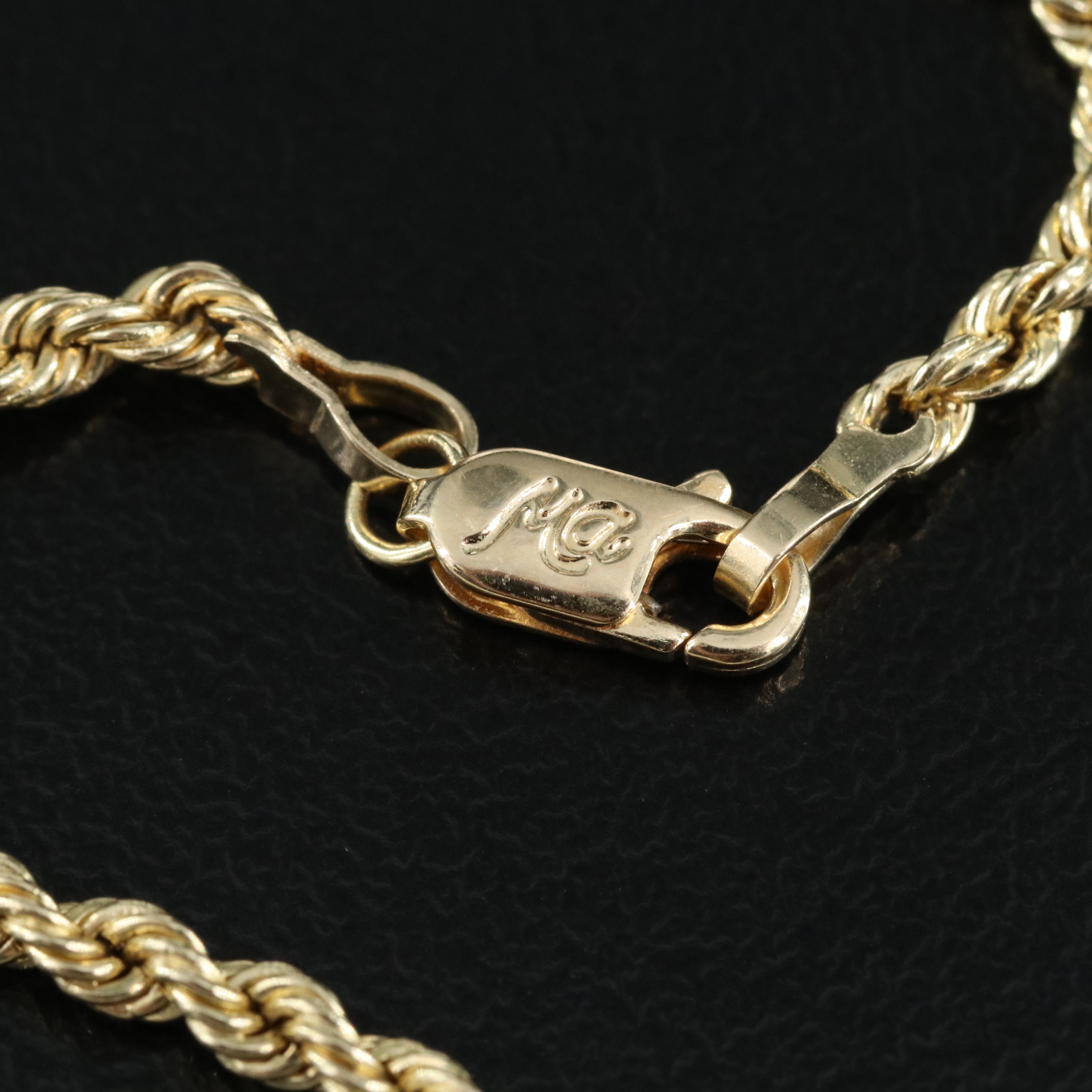 14K Rope Chain Necklace