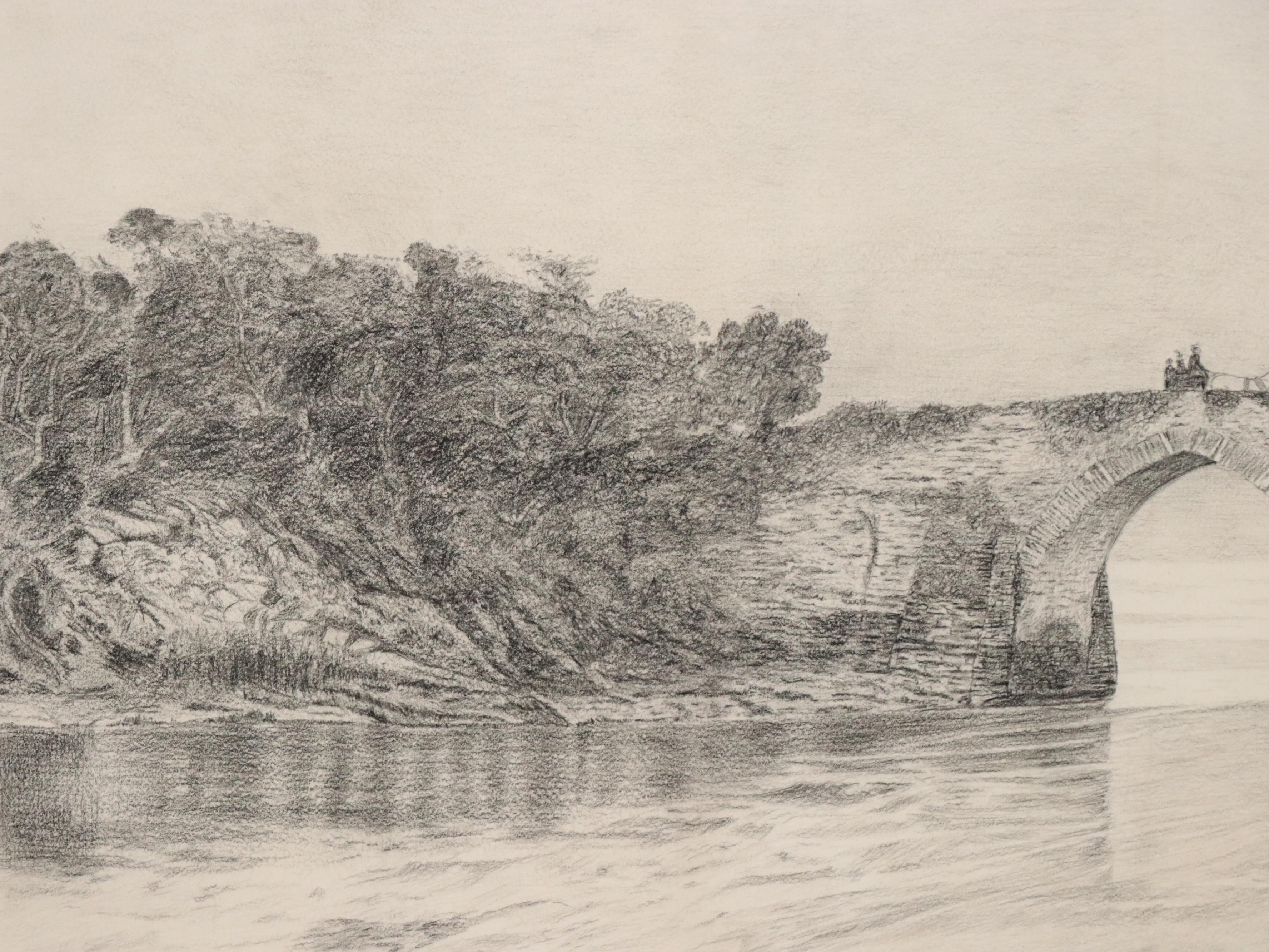 After Brickeen Bridge Killarney Lithograph of Ireland