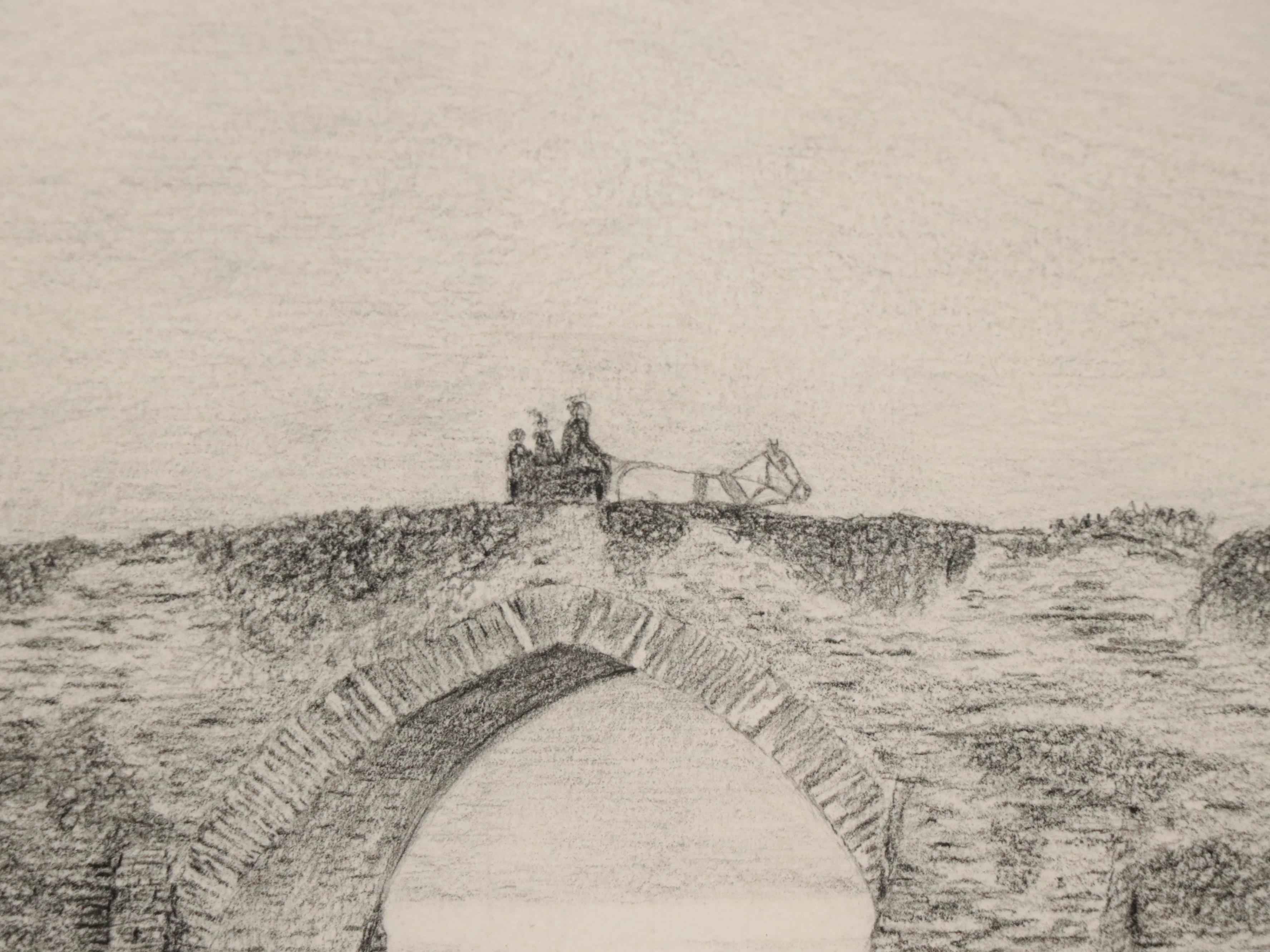 After Brickeen Bridge Killarney Lithograph of Ireland