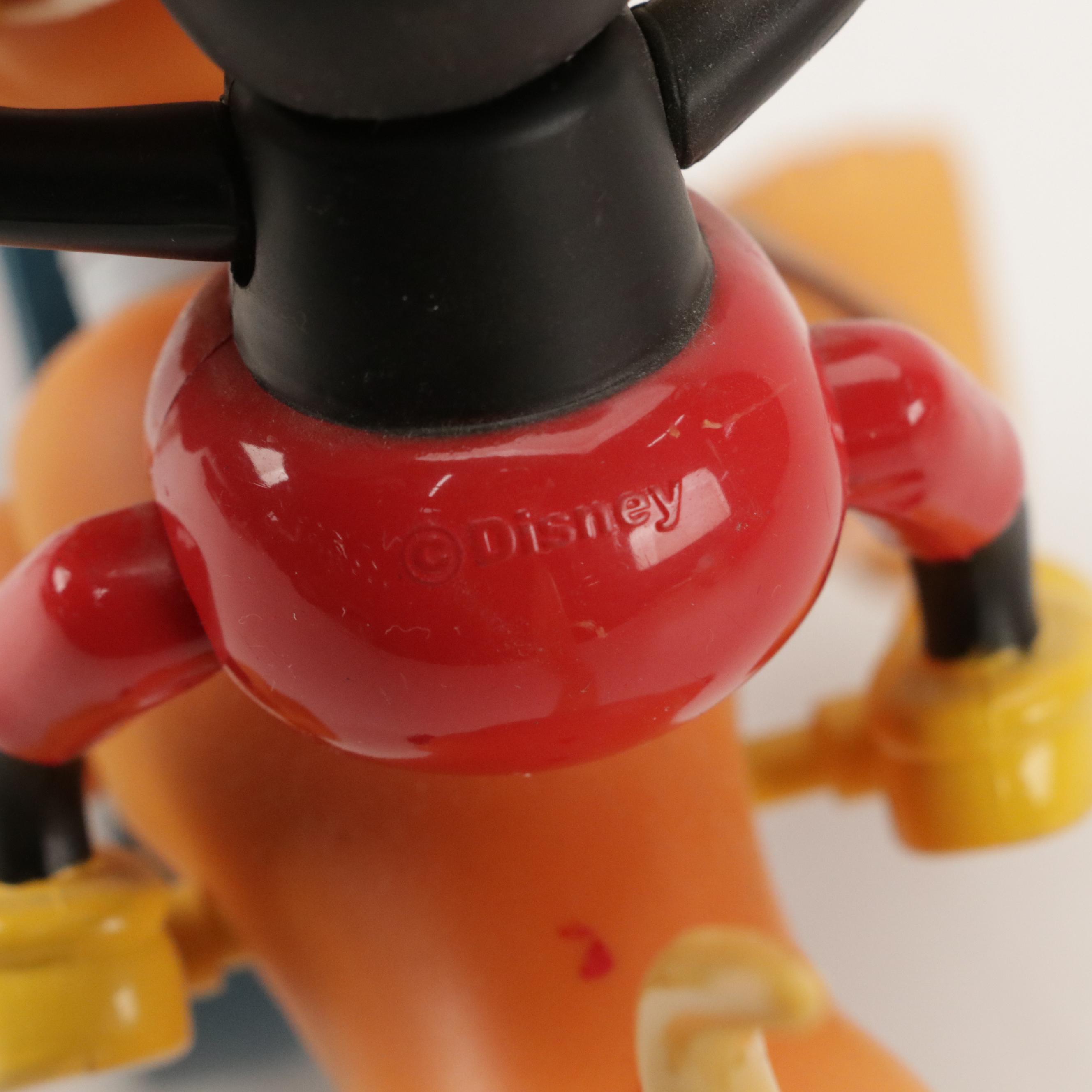 Schylling Toys Disney "Mickey Riding Pluto" Wind-Up Toy, Mid to Late 20th