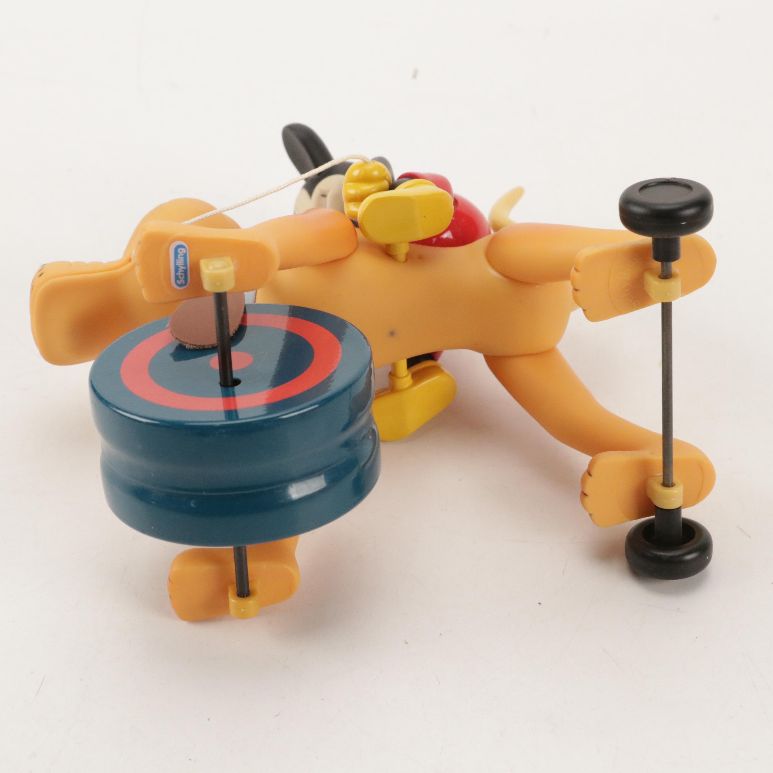 Schylling Toys Disney "Mickey Riding Pluto" Wind-Up Toy, Mid to Late 20th