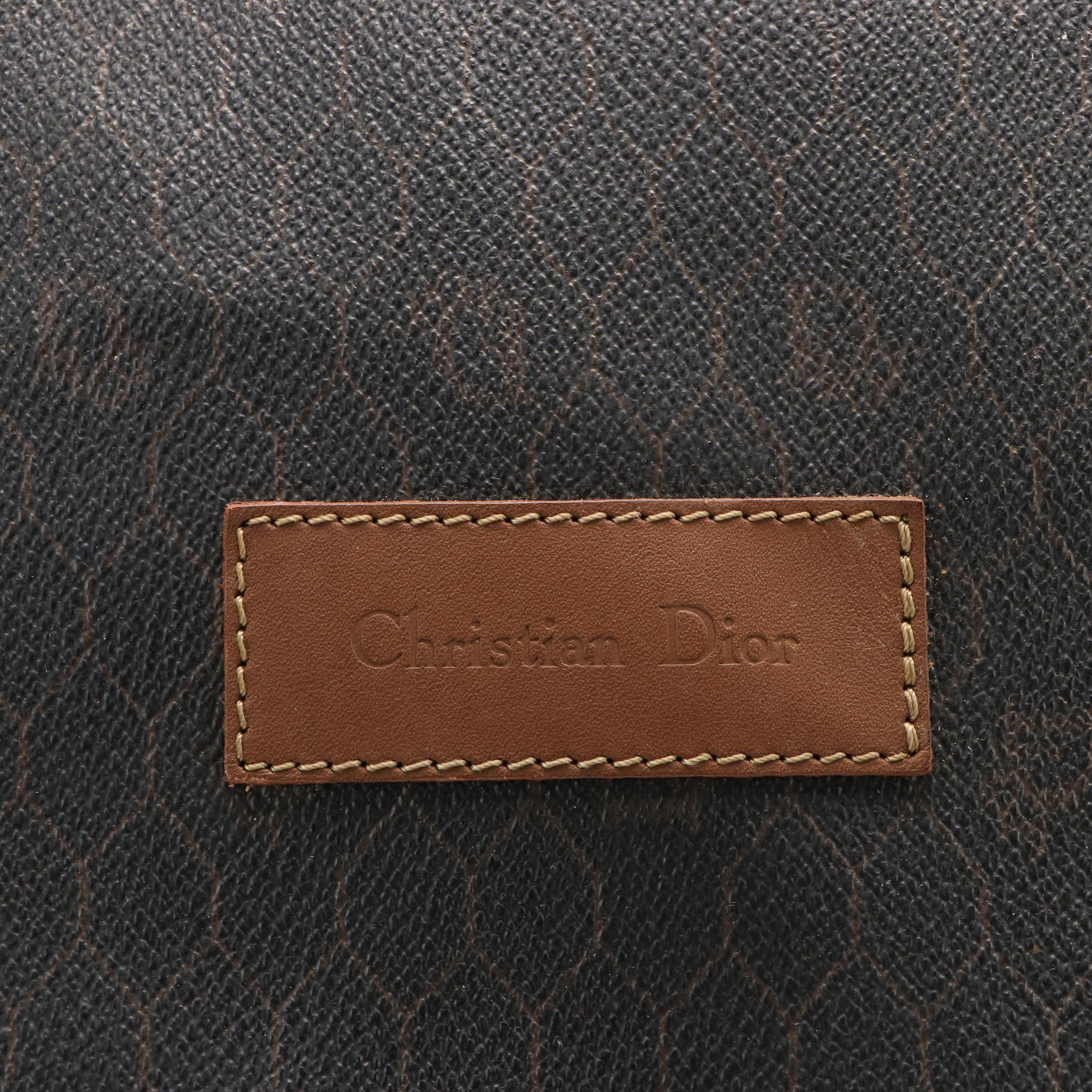 Christian Dior Travel Duffel Bag in Coated Canvas with Leather Trim EBTH