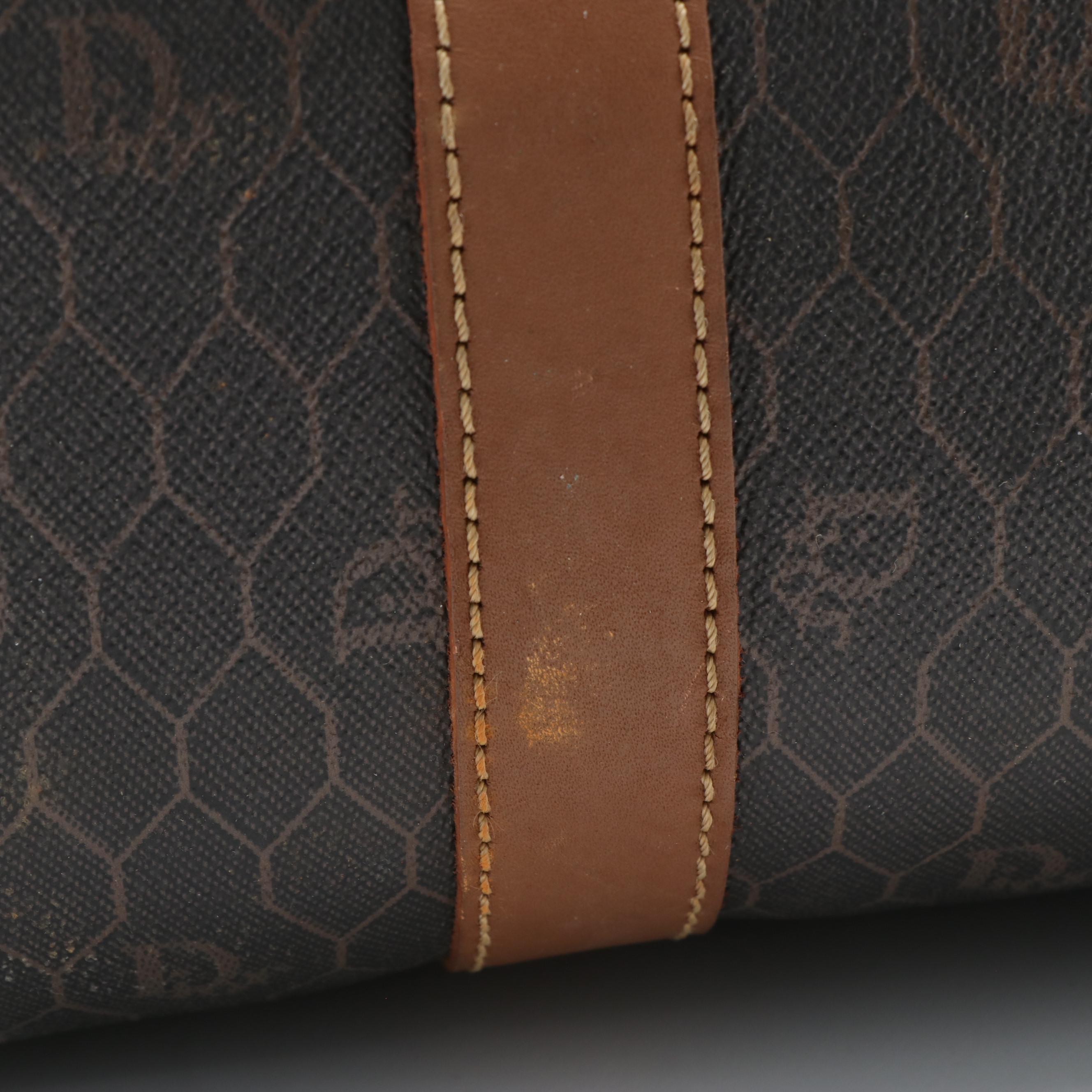 Christian Dior Travel Duffel Bag in Coated Canvas with Leather Trim EBTH