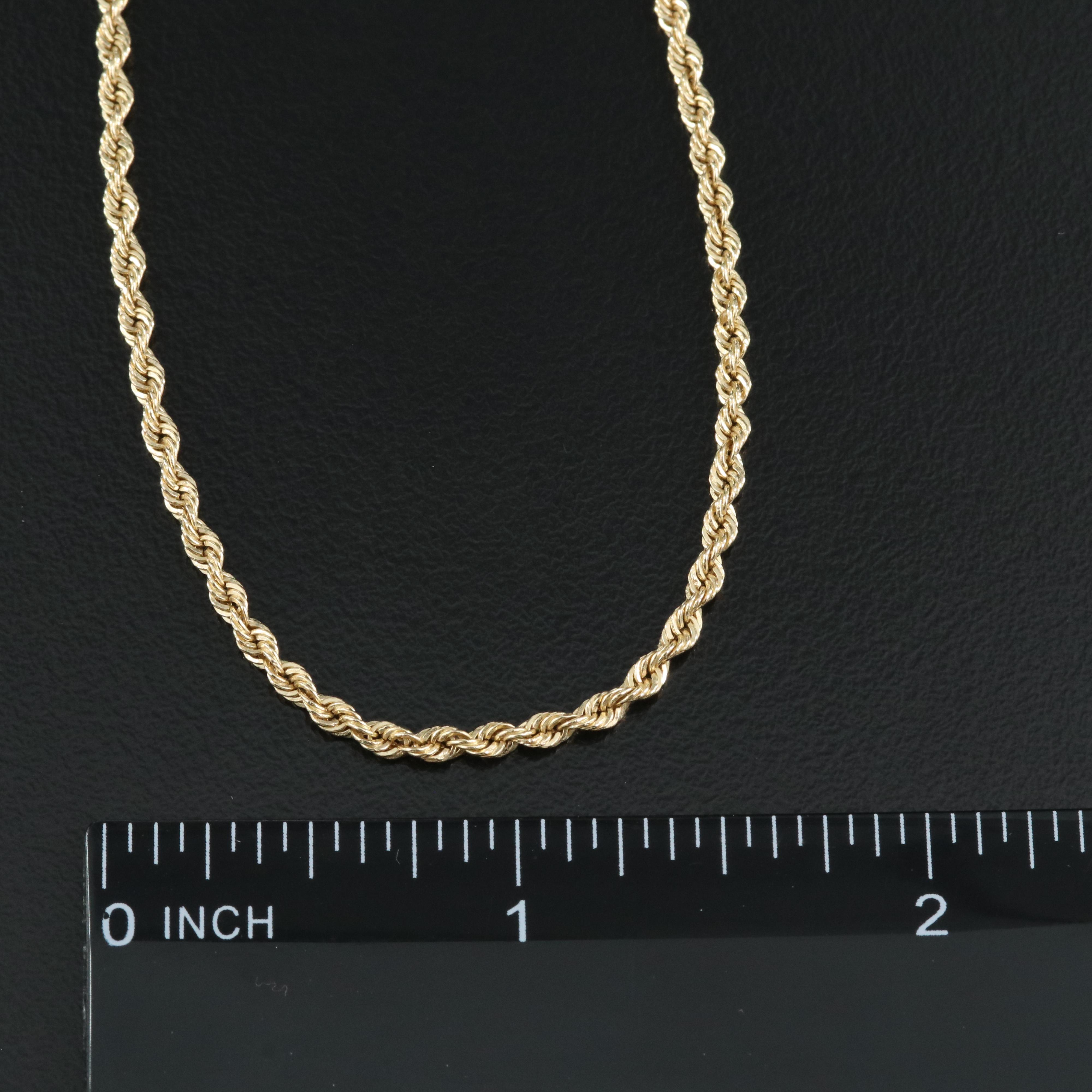 14K Rope Chain Necklace