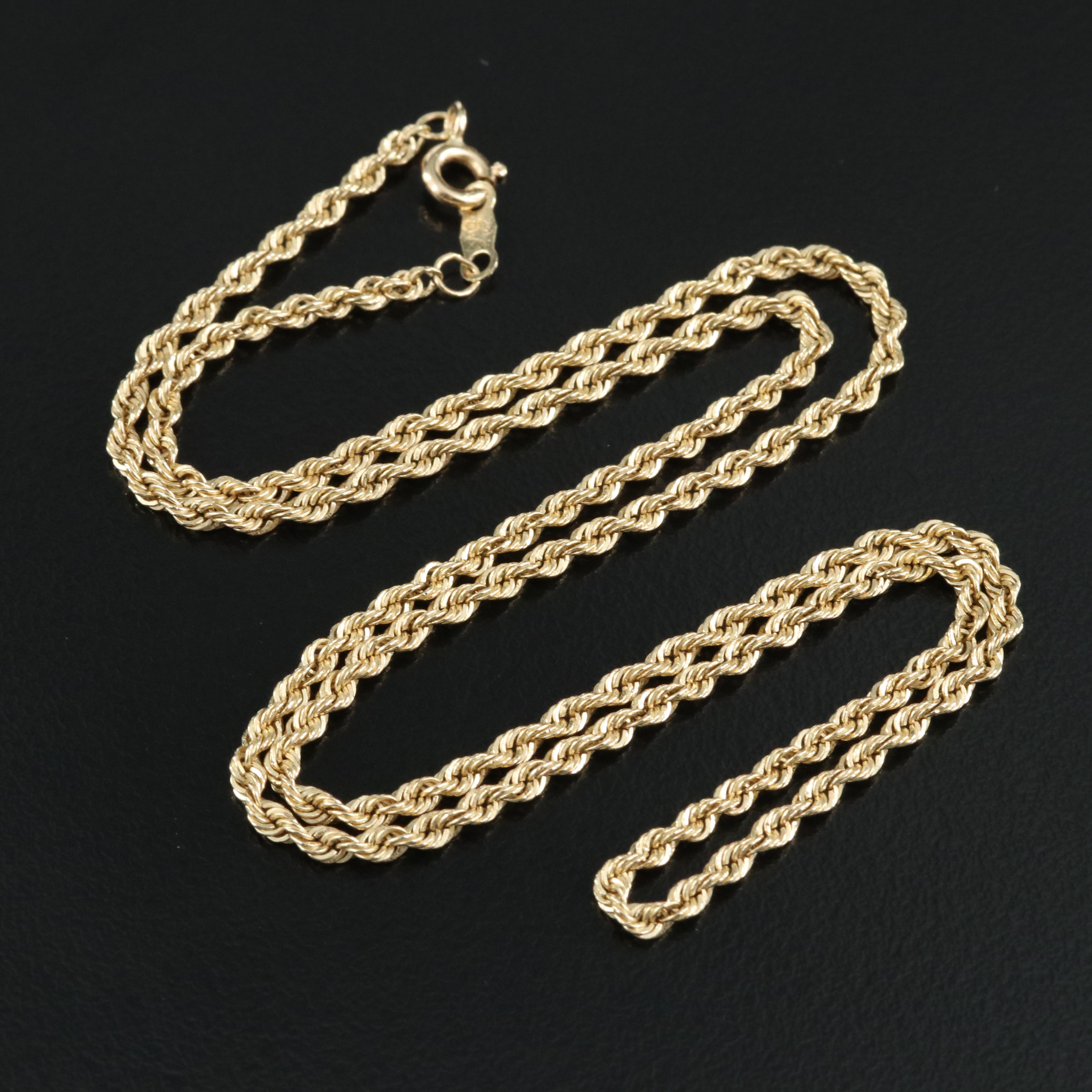 14K Rope Chain Necklace
