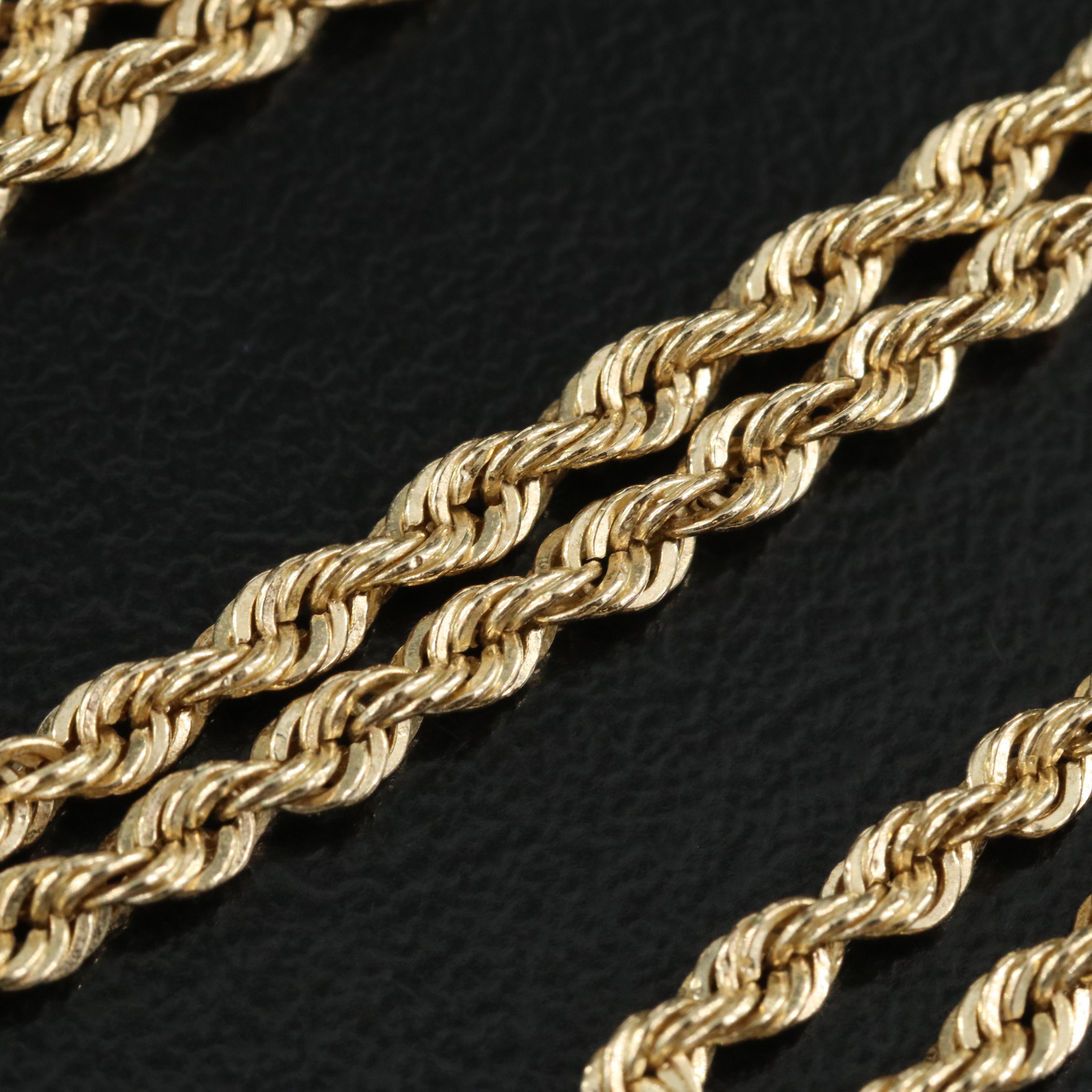 14K Rope Chain Necklace