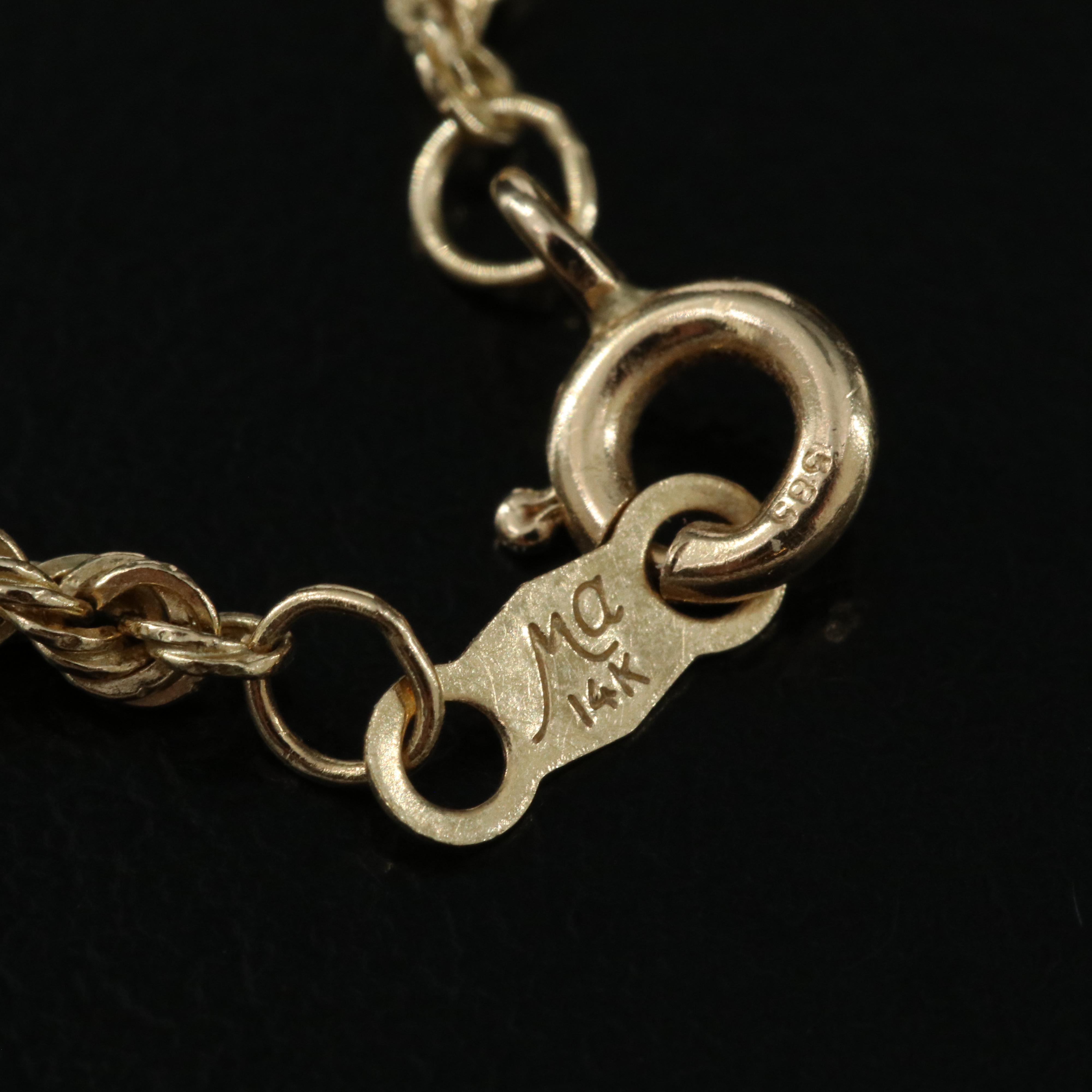 14K Rope Chain Necklace