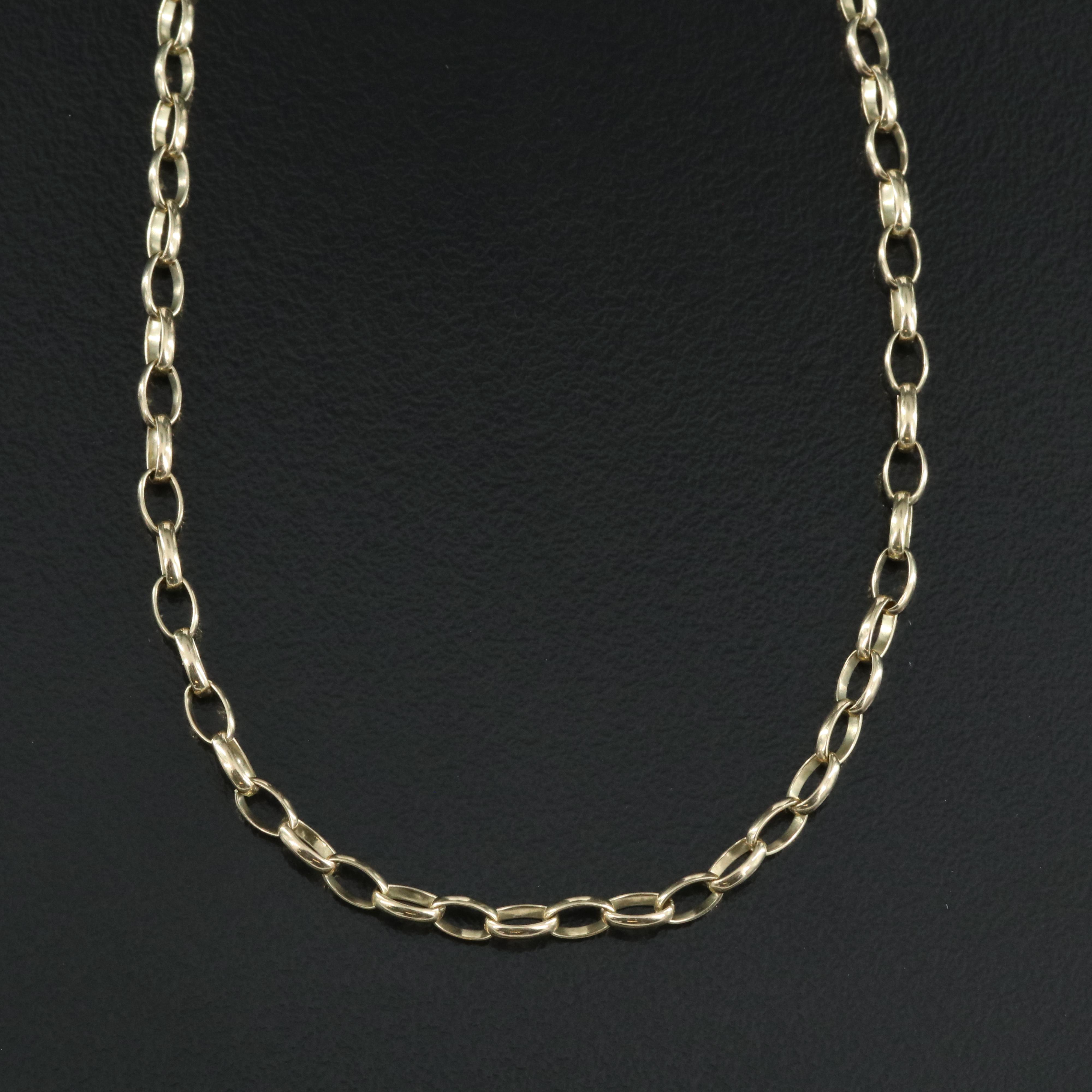 10K Oval Link Chain Necklace