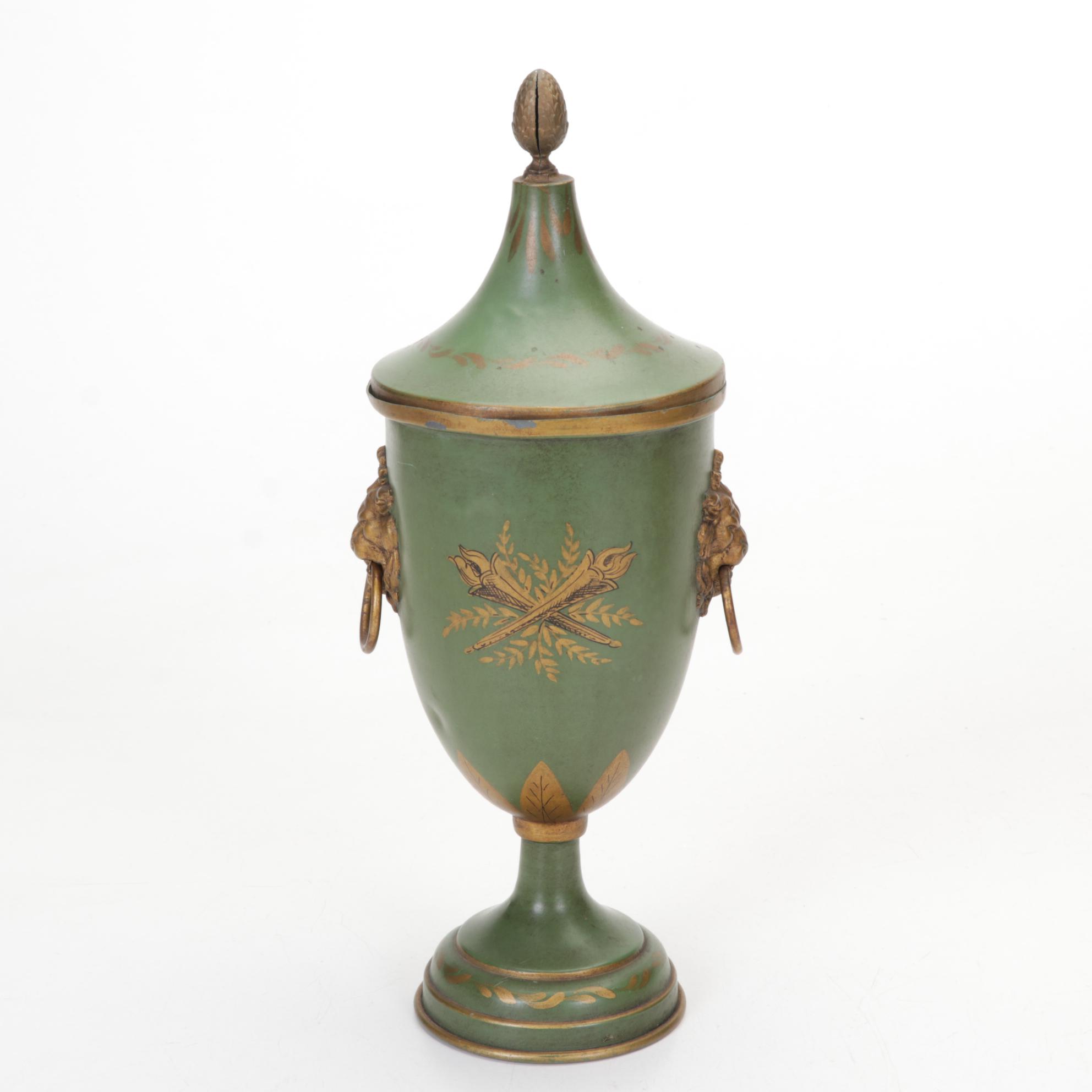 Hand-Painted French Tole Ware, Antique