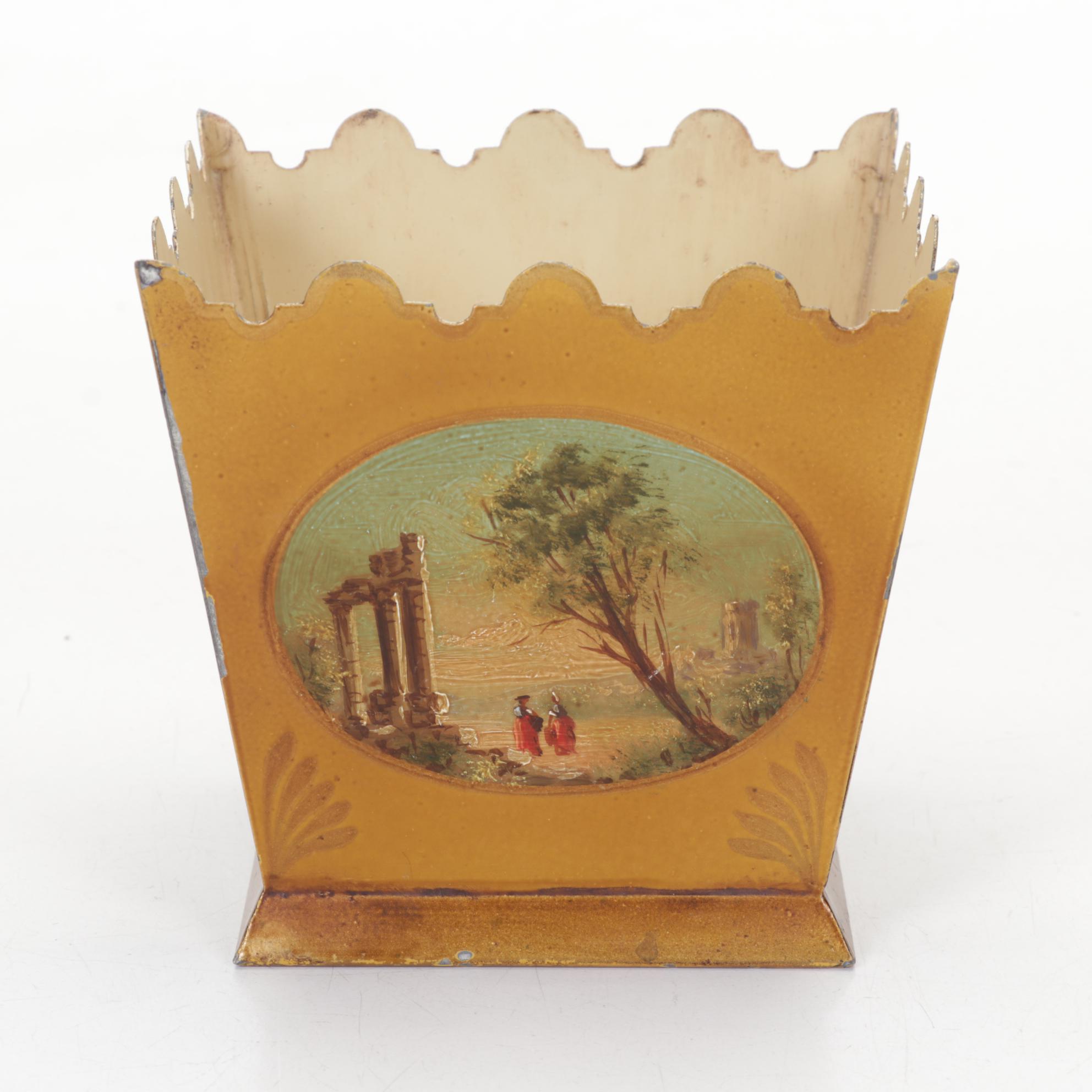 Hand-Painted French Tole Ware, Antique