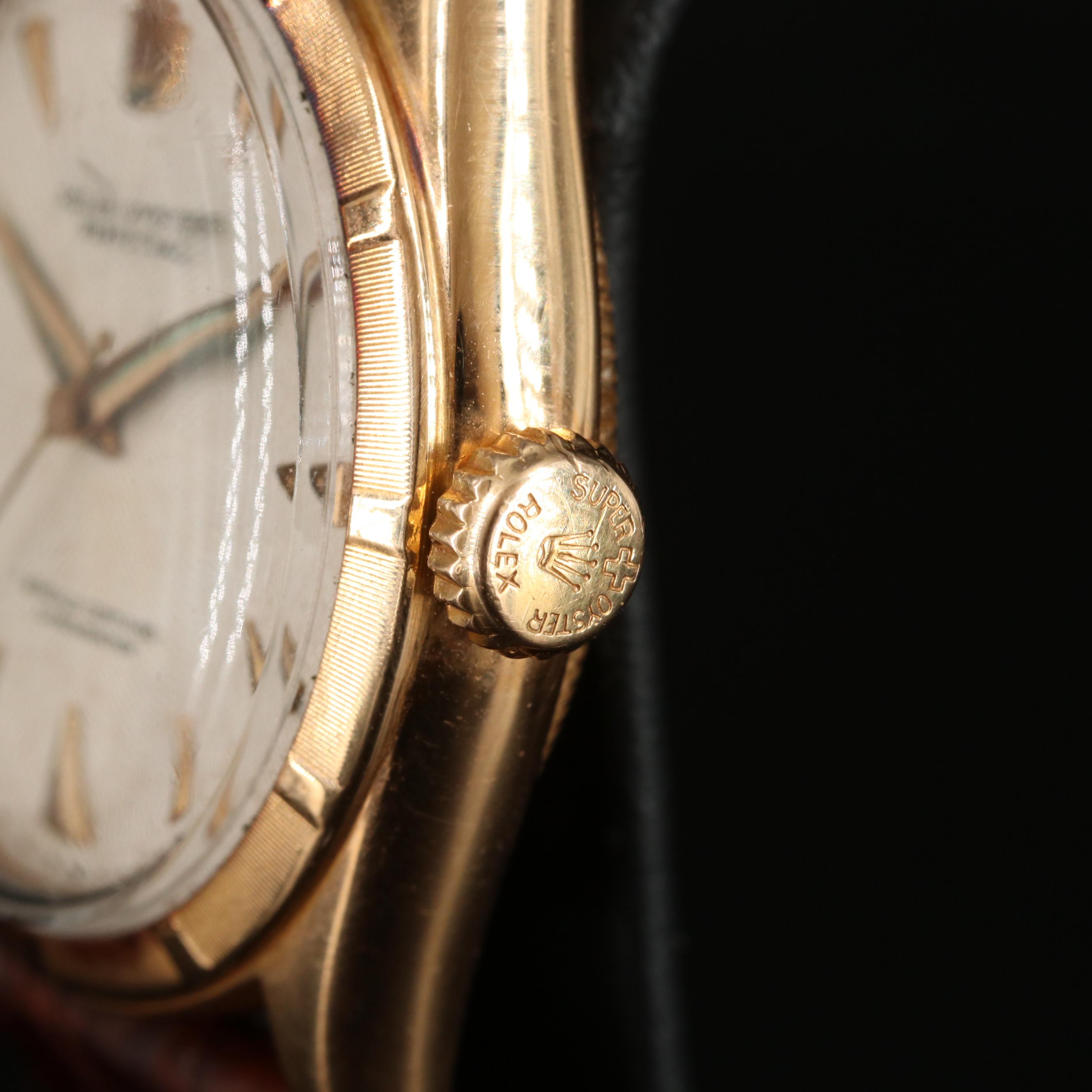 1950s Rolex 18K Bubbleback Watch