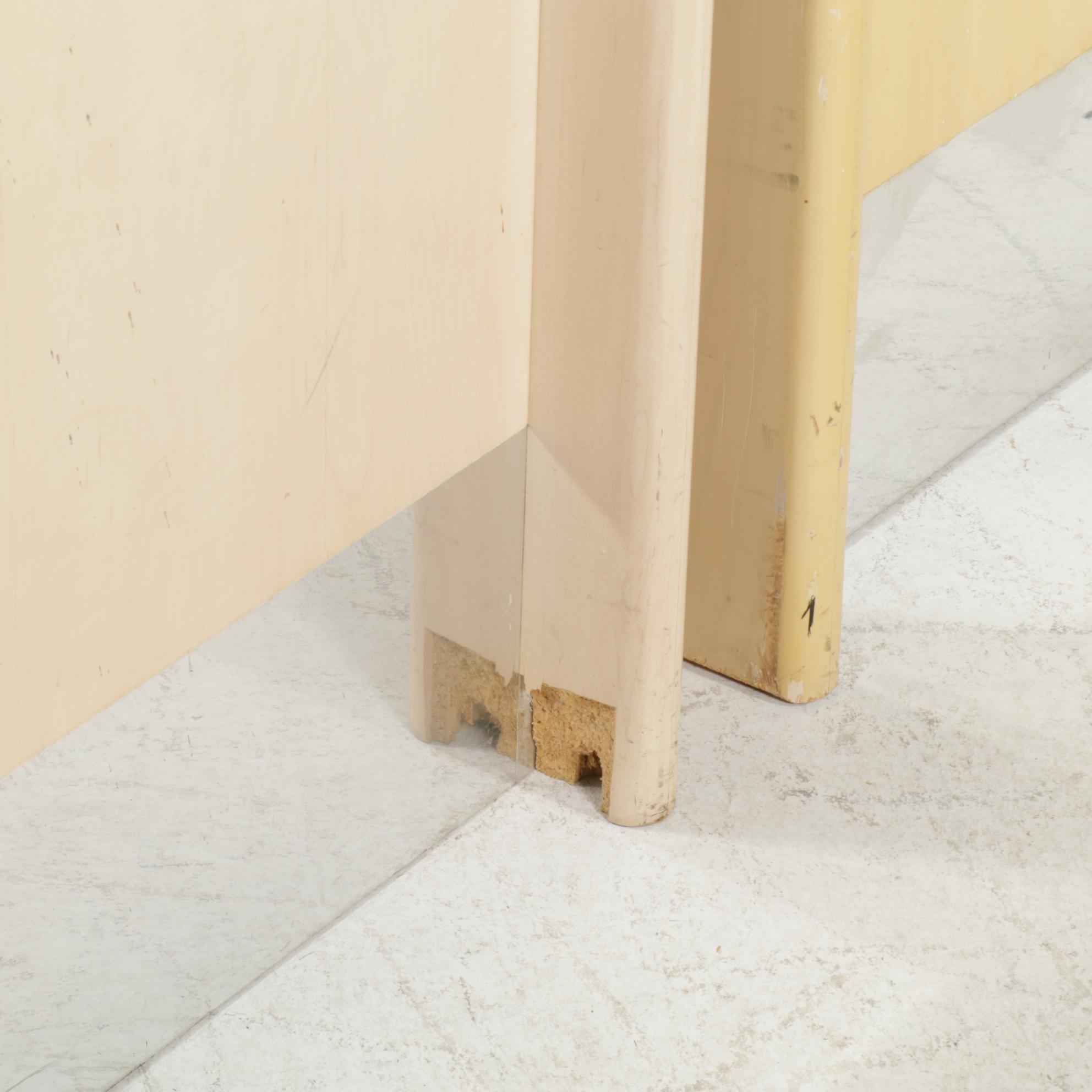 Two Modernist Lacquered Wood and Glass Retail Display Cases