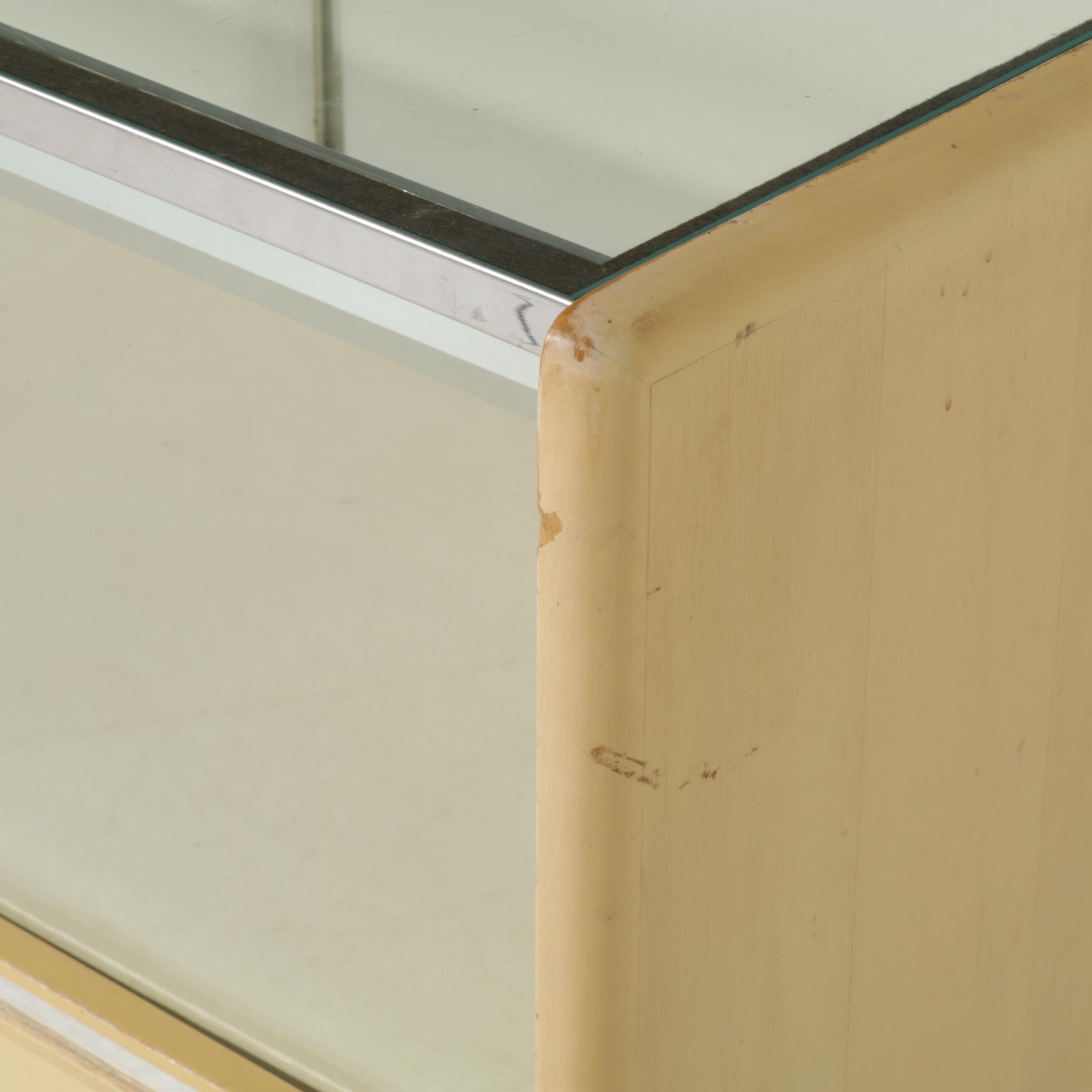 Two Modernist Lacquered Wood and Glass Retail Display Cases