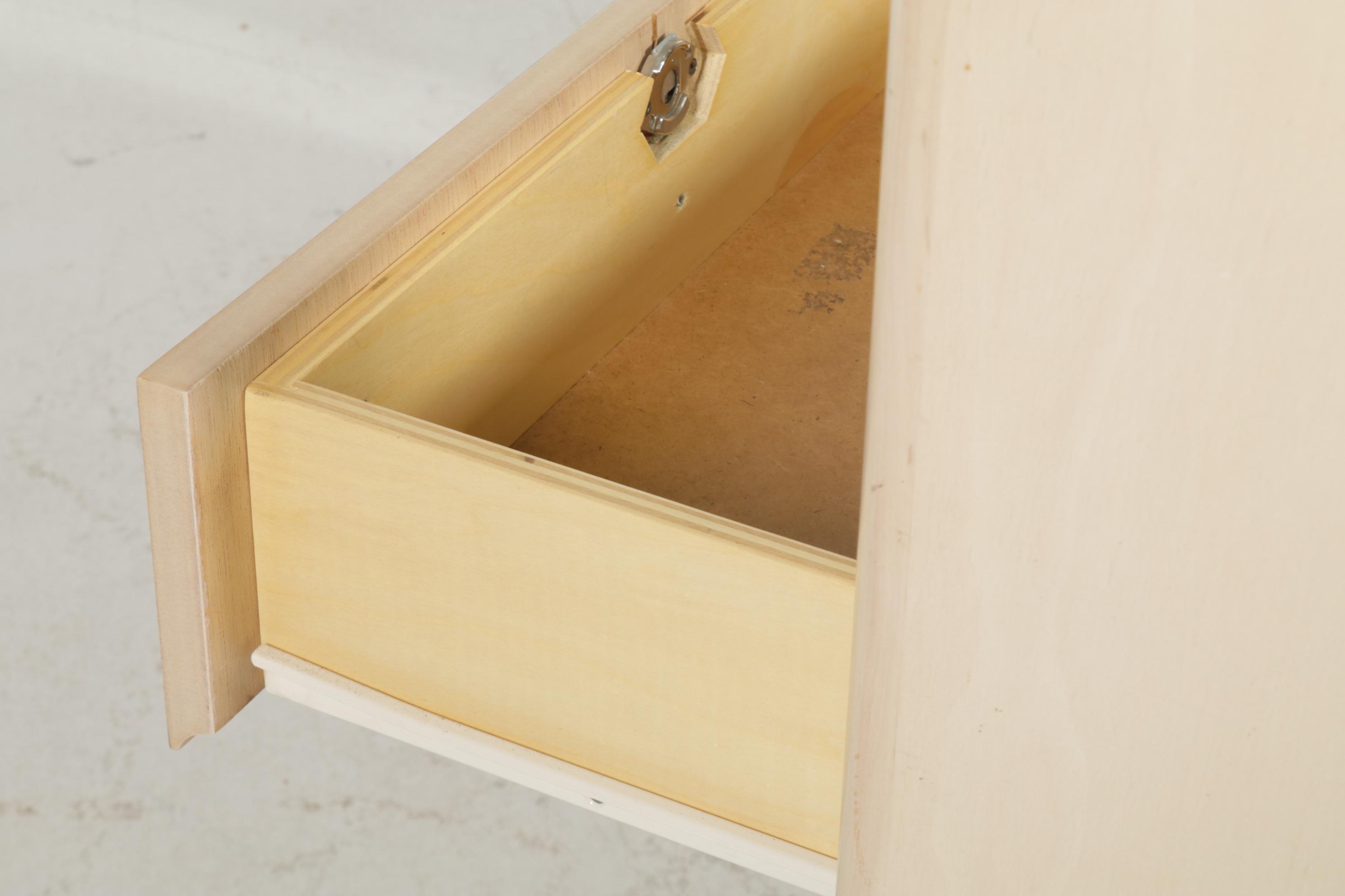 Two Modernist Lacquered Wood and Glass Retail Display Cases