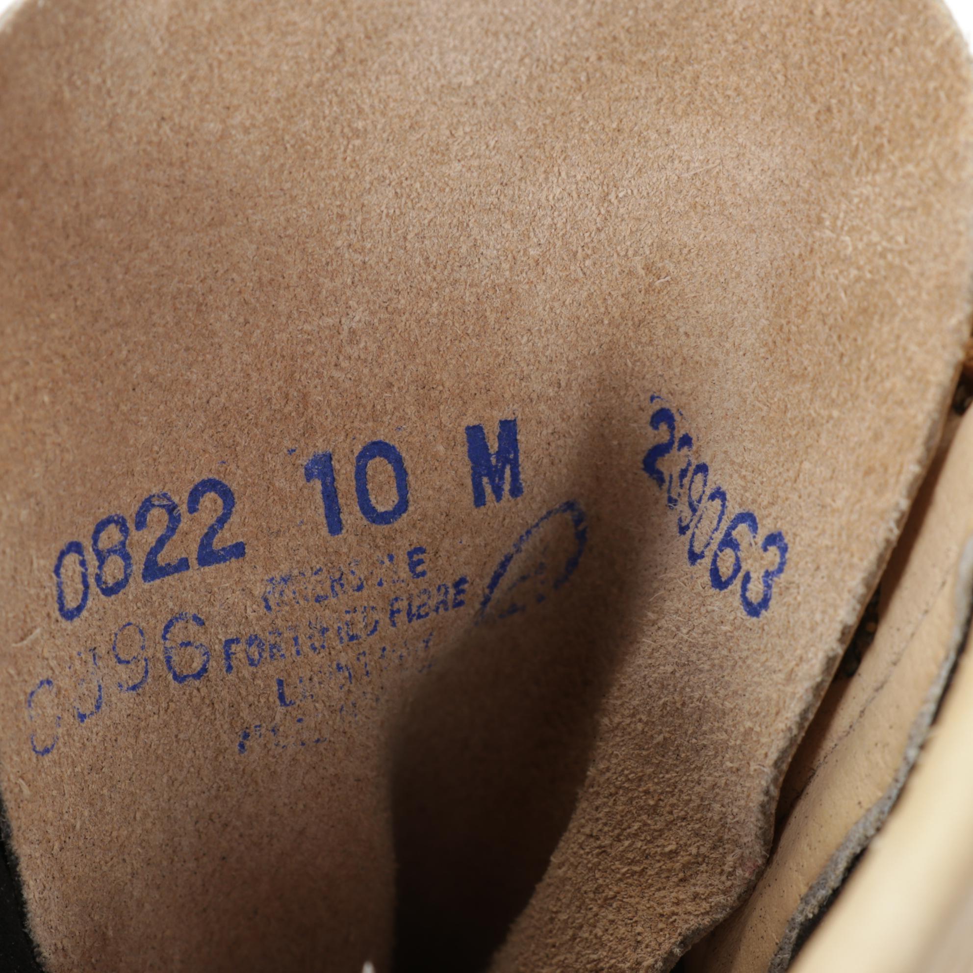 Two-Tone Leather High-Top Boots