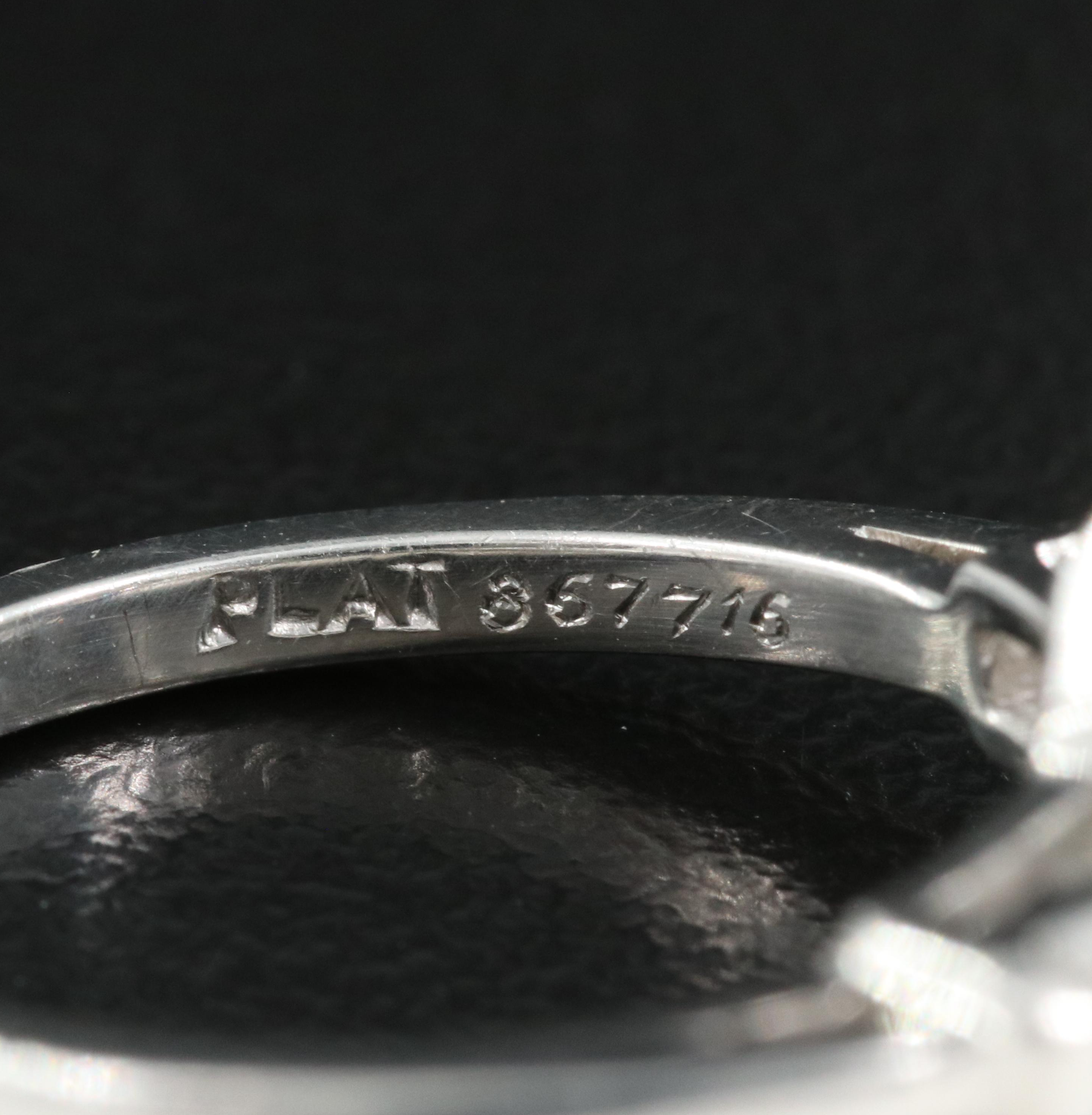 Cartier Platinum 3.40 CTW Diamond Pear Brilliant Center Diamond Ring