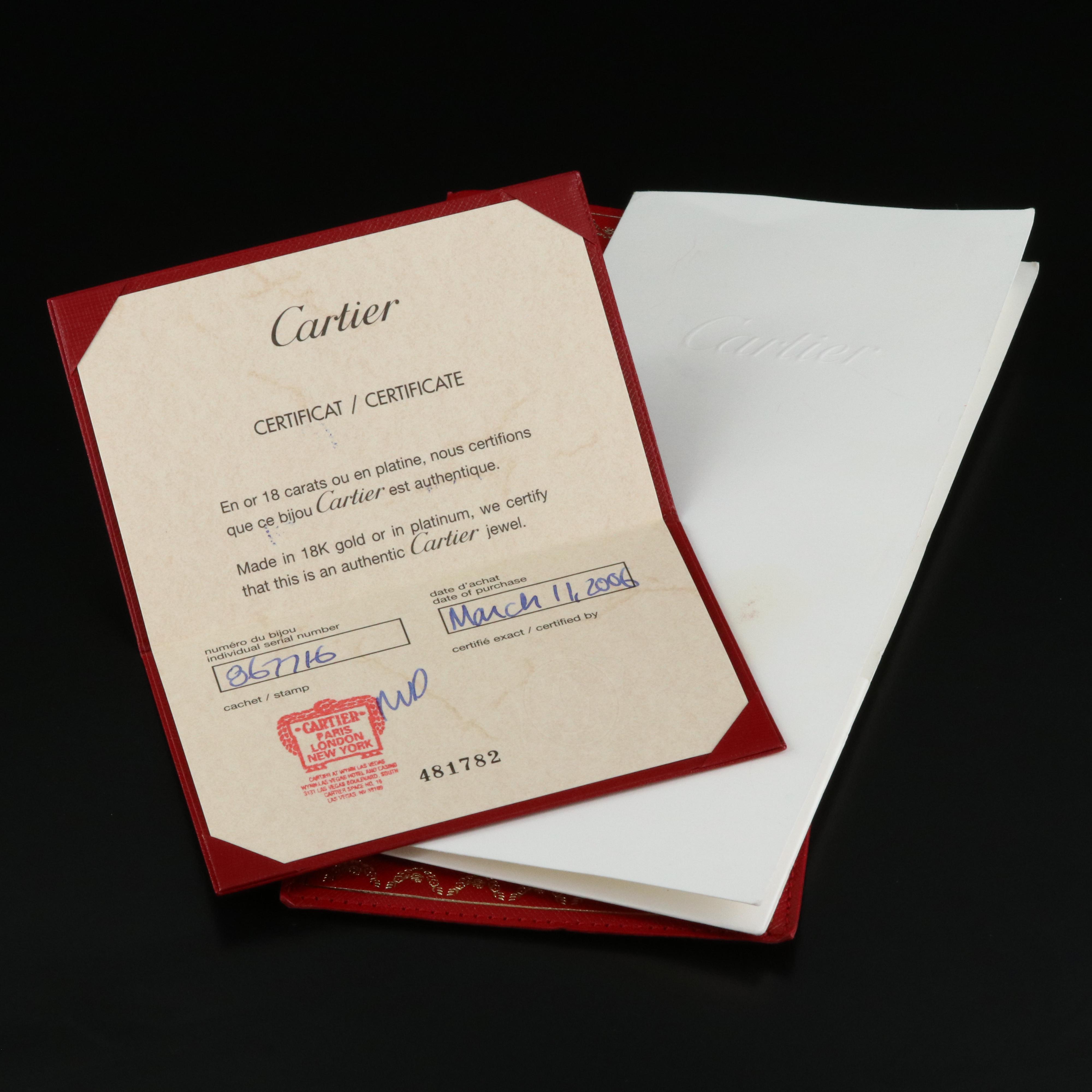 Cartier Platinum 3.40 CTW Diamond Pear Brilliant Center Diamond Ring