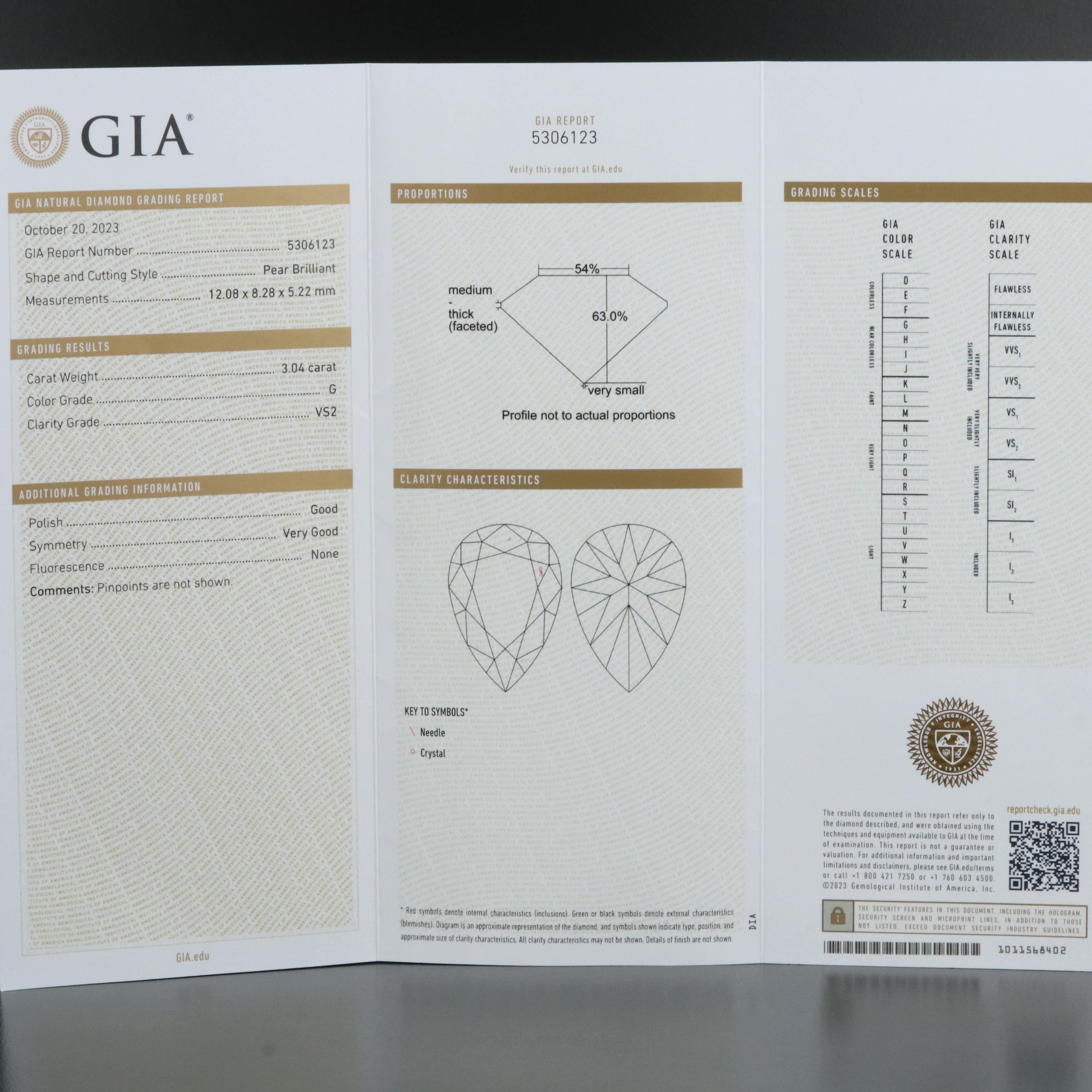 Cartier Platinum 3.40 CTW Diamond Pear Brilliant Center Diamond Ring