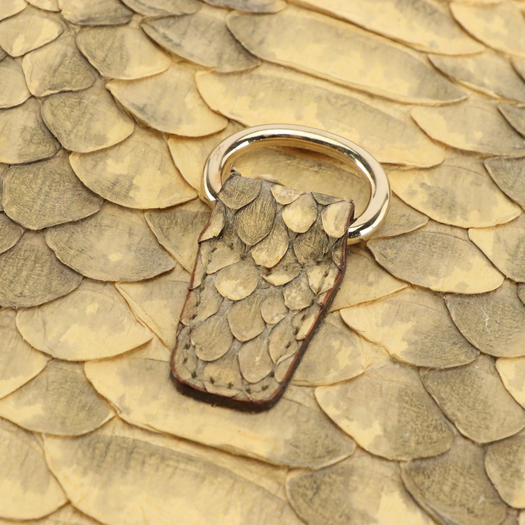 Gucci Python Skin Shoulder Bag with Lobster Claw Clasp