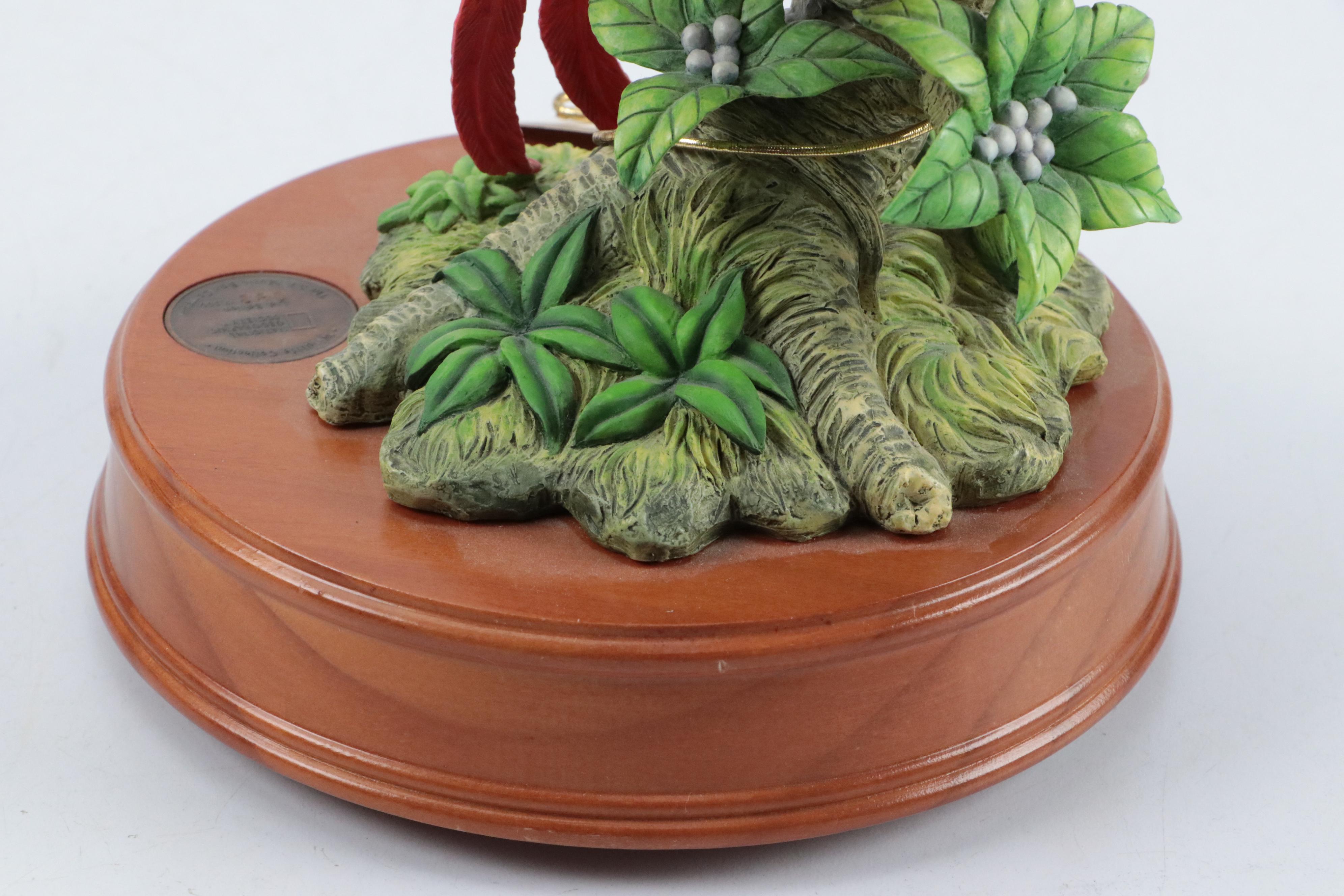 Andrea "Scarlet Macaw" Porcelain Figurine with NGS Resin Macaw Music Box