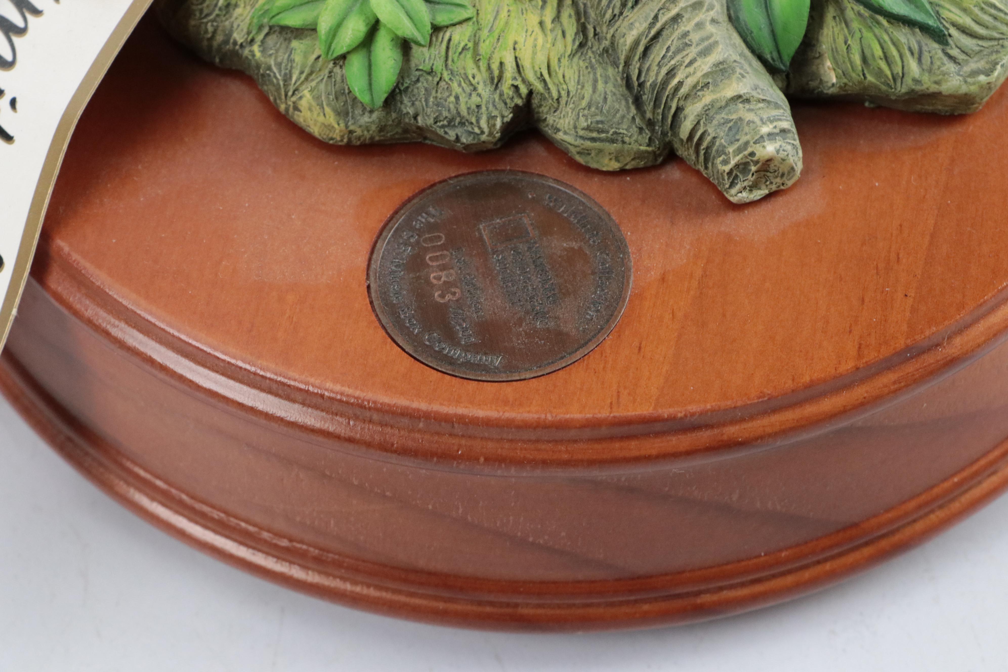 Andrea "Scarlet Macaw" Porcelain Figurine with NGS Resin Macaw Music Box