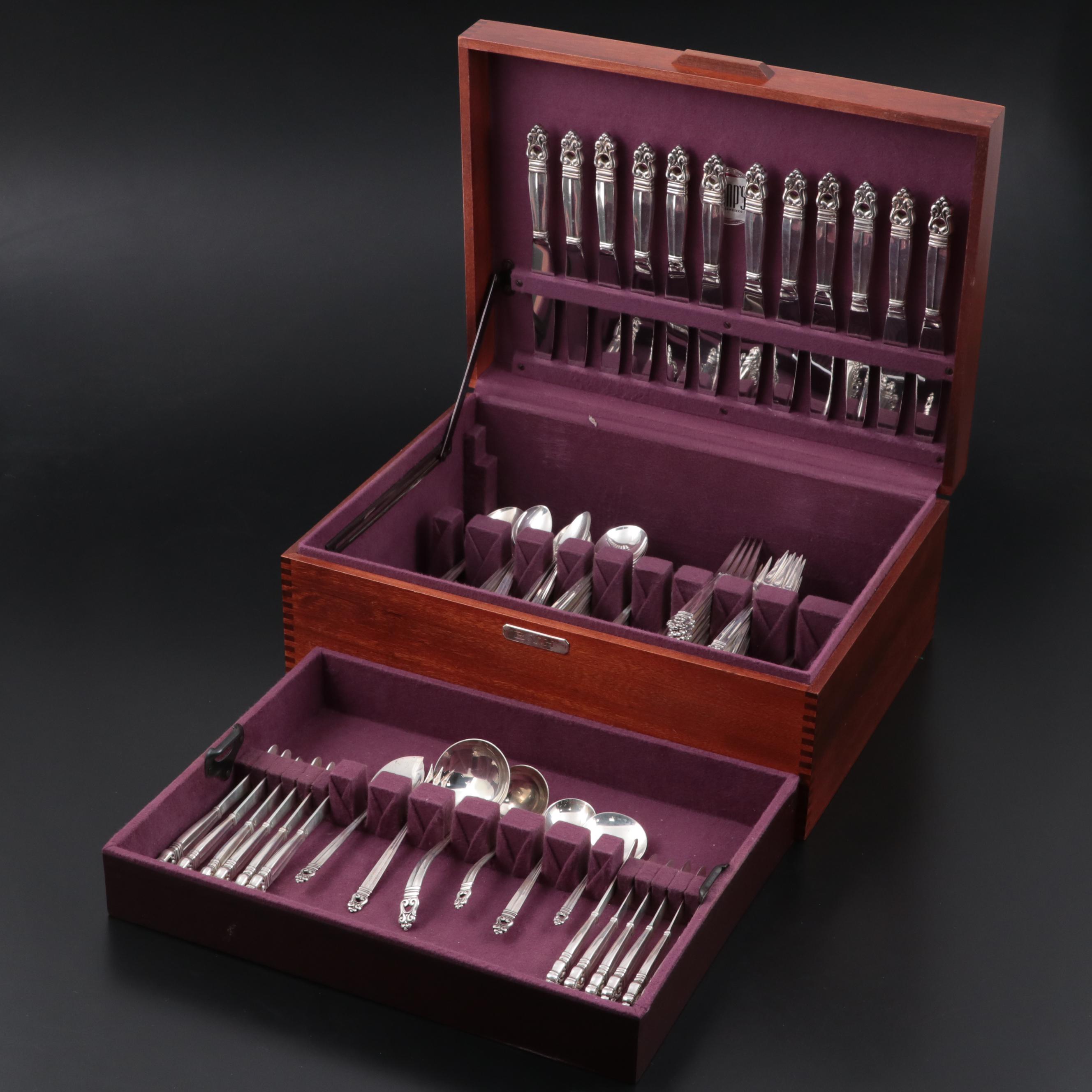 International "Royal Danish" Sterling Silver Flatware and Serving Utensils