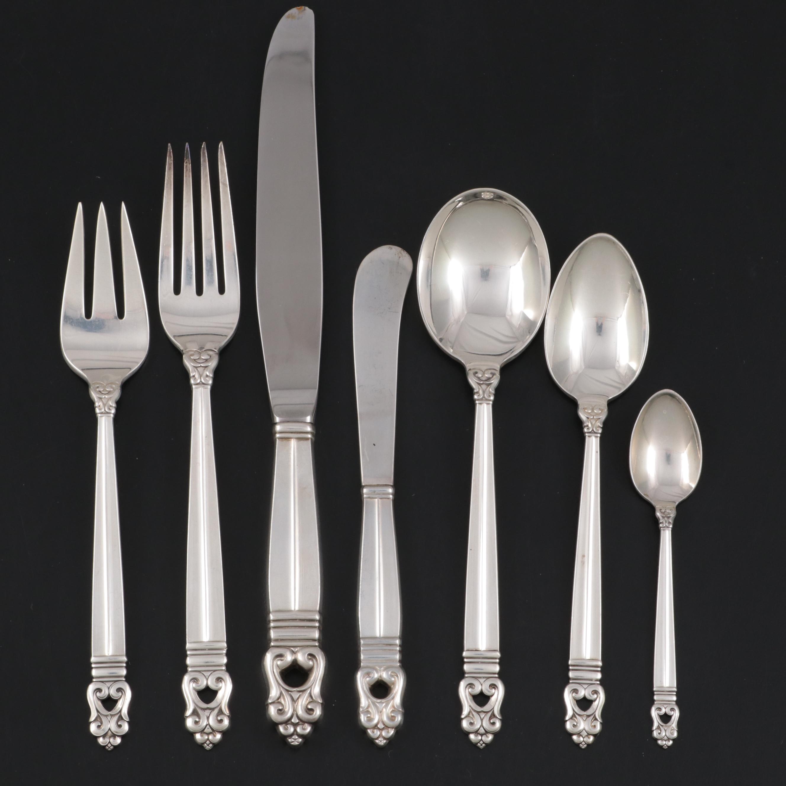 International "Royal Danish" Sterling Silver Flatware and Serving Utensils