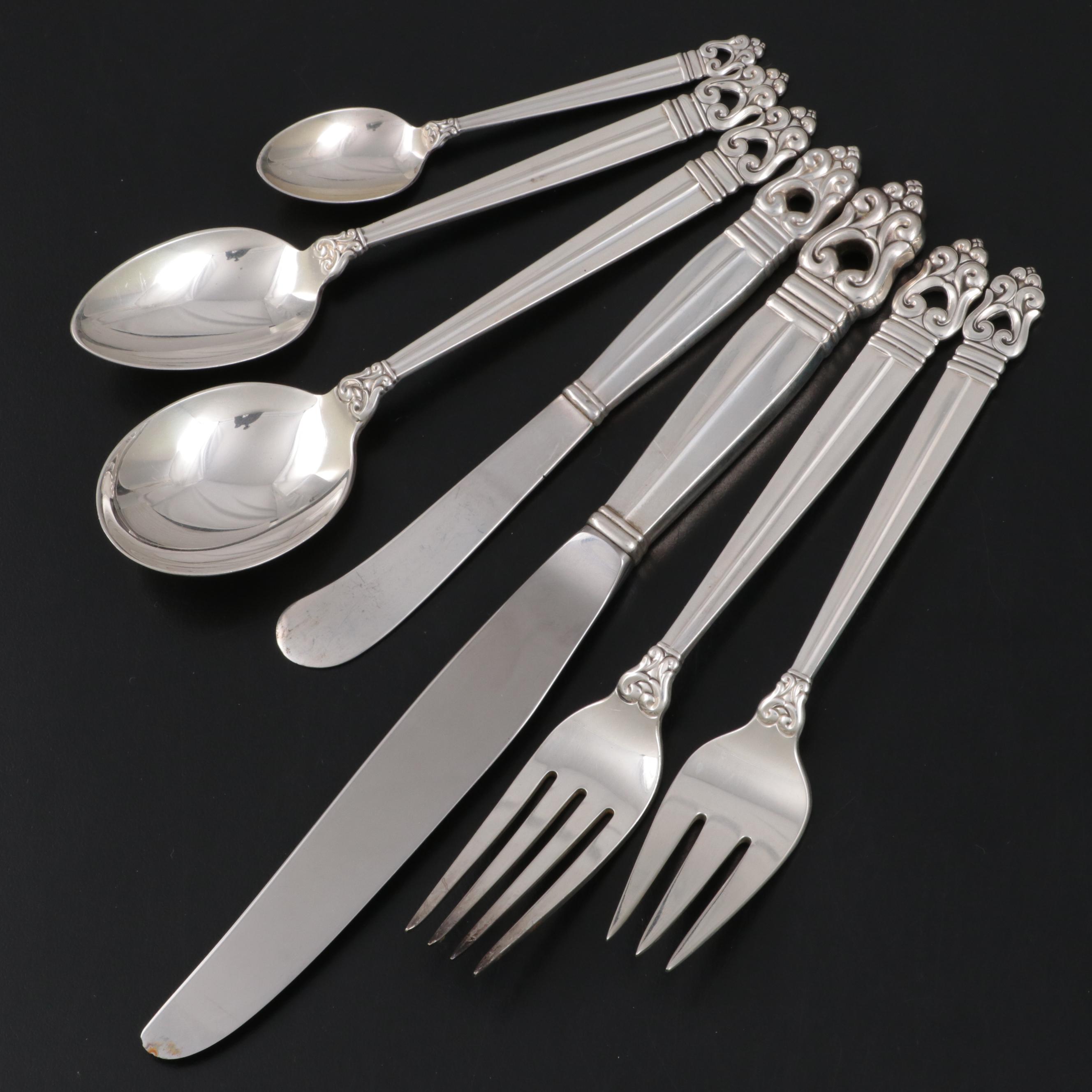 International "Royal Danish" Sterling Silver Flatware and Serving Utensils