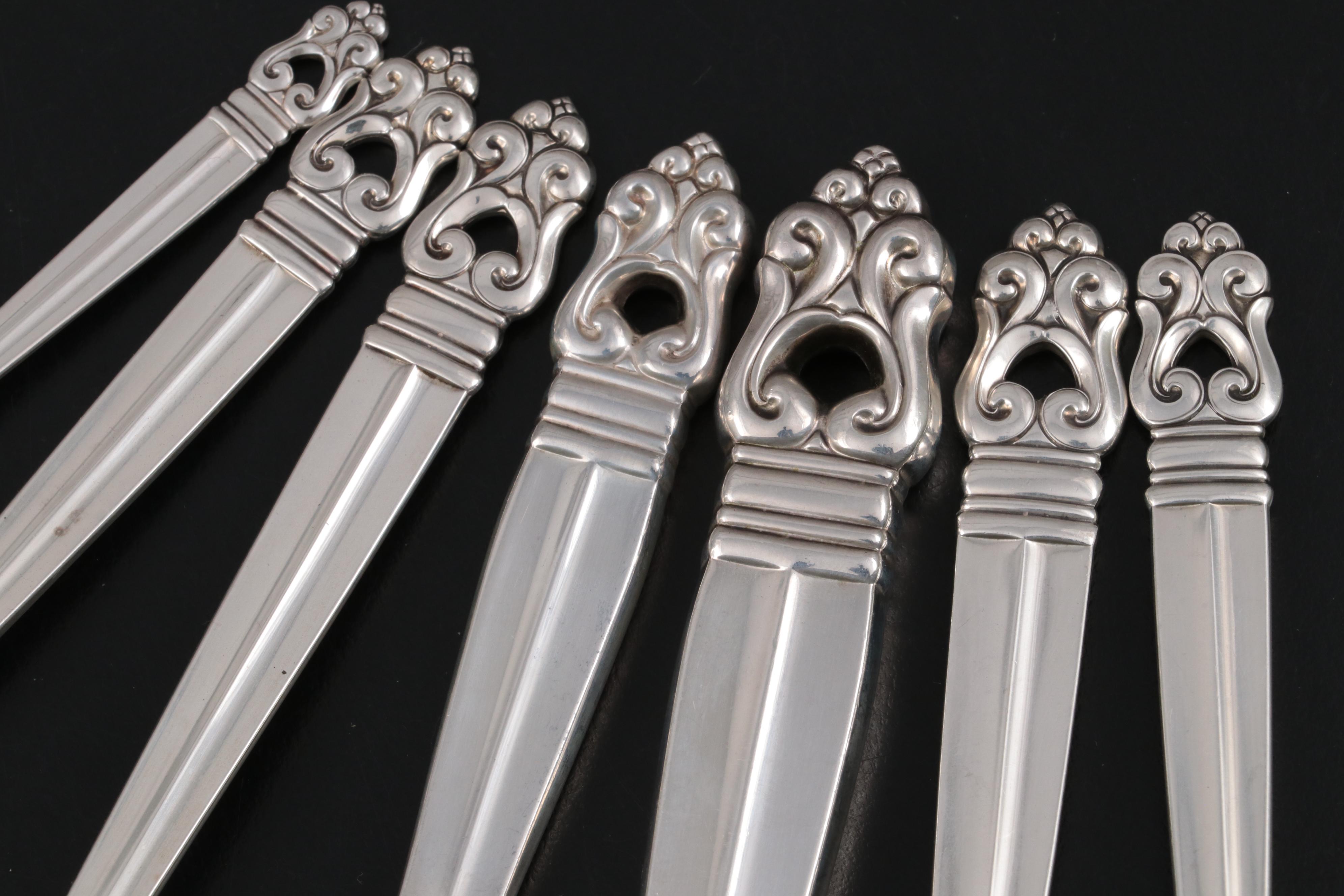 International "Royal Danish" Sterling Silver Flatware and Serving Utensils