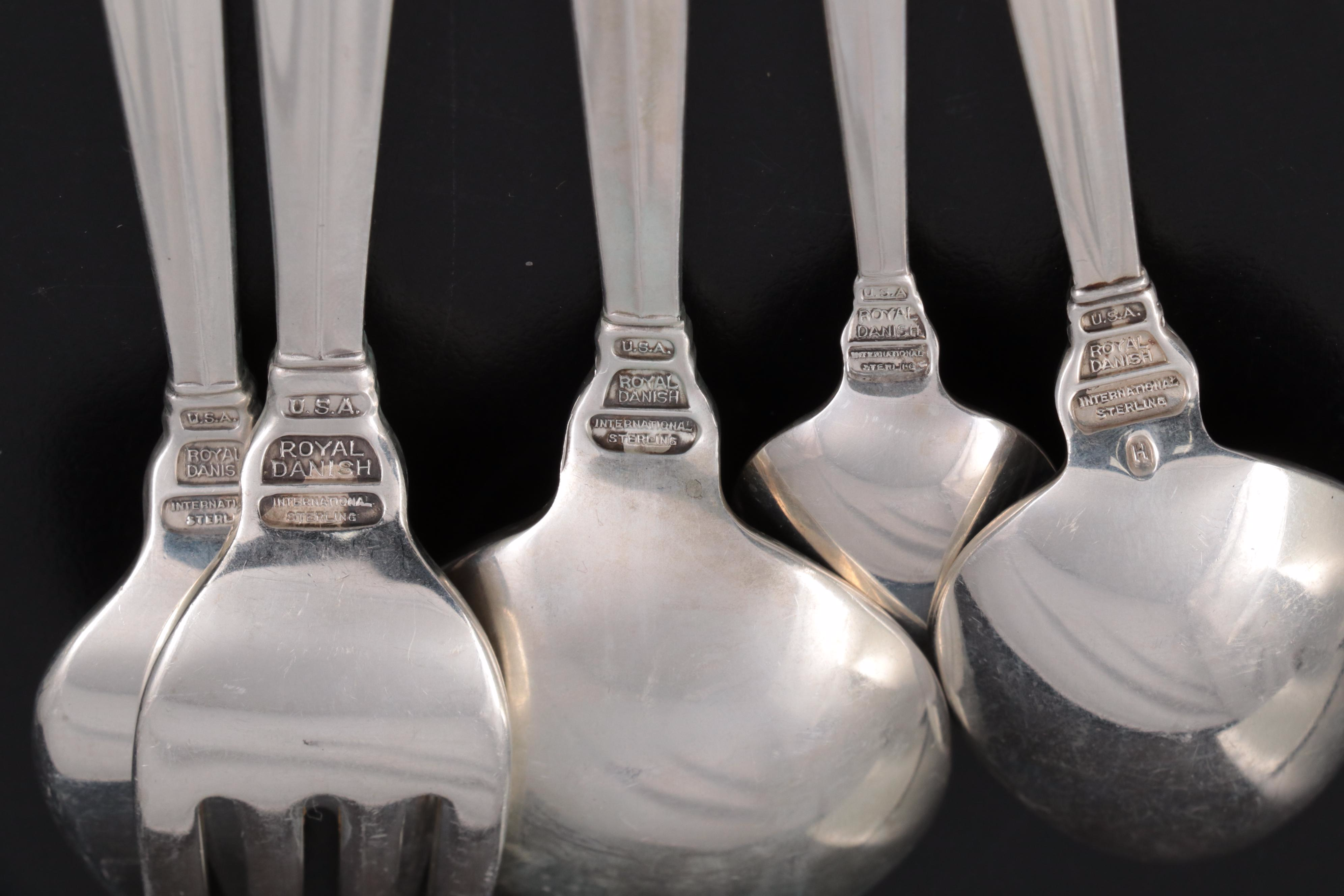 International "Royal Danish" Sterling Silver Flatware and Serving Utensils