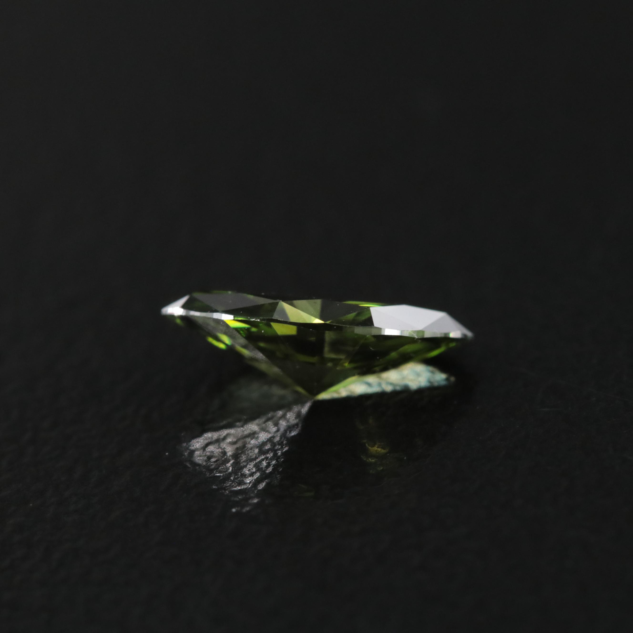 Loose 1.01 CT Fancy Dark Green Diamond