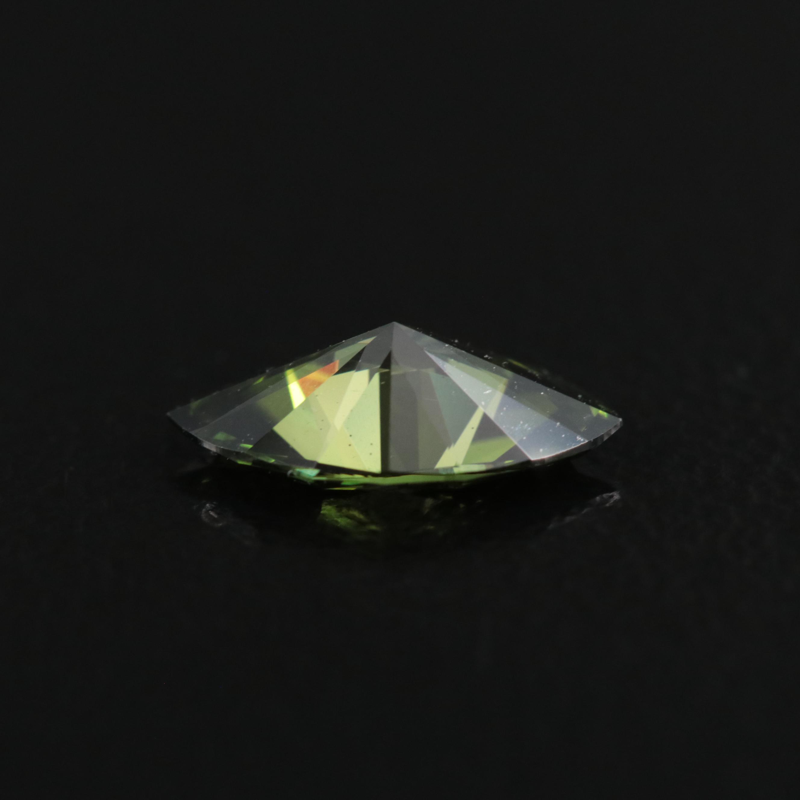 Loose 1.01 CT Fancy Dark Green Diamond