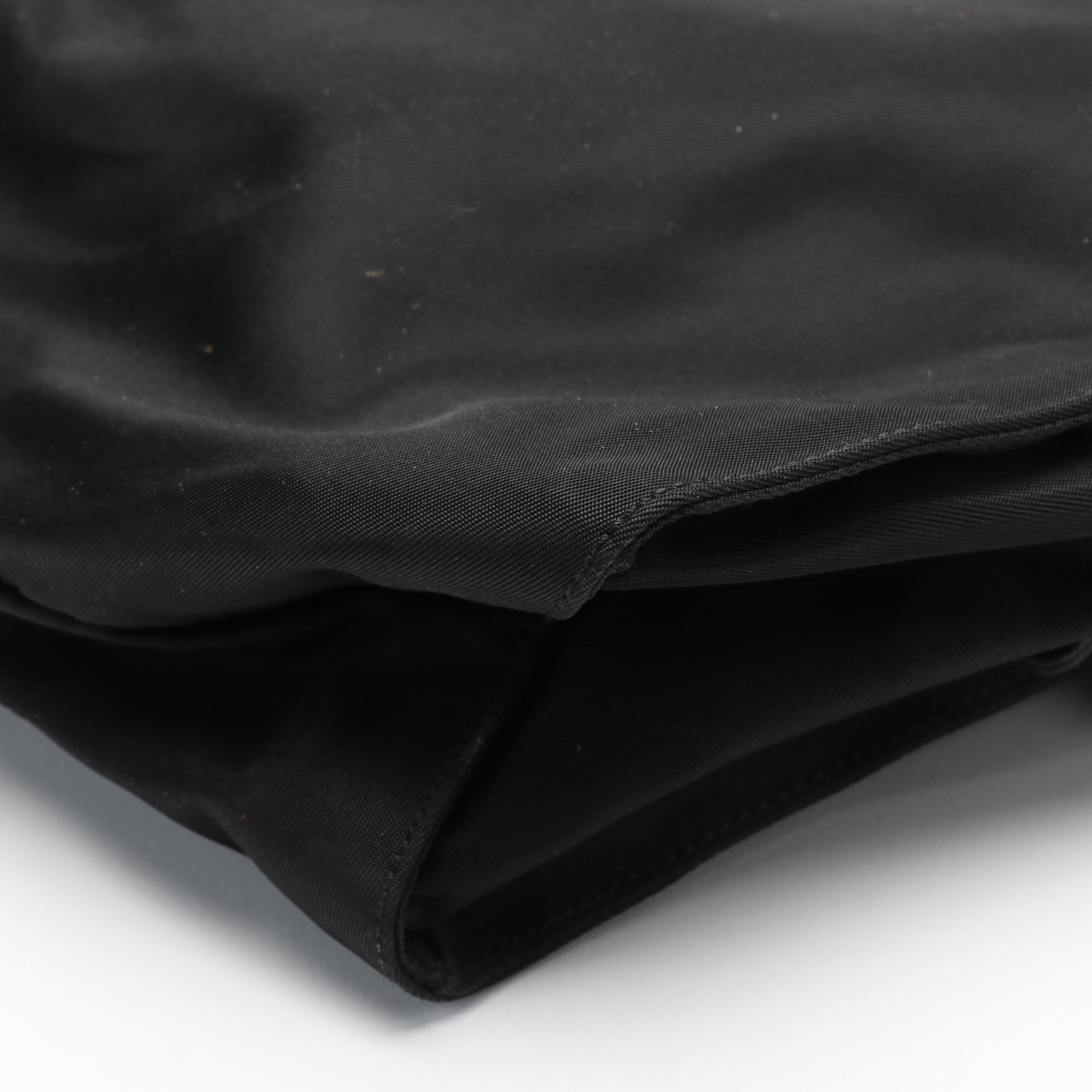 Prada Leather-Trimmed Tessuto Tote