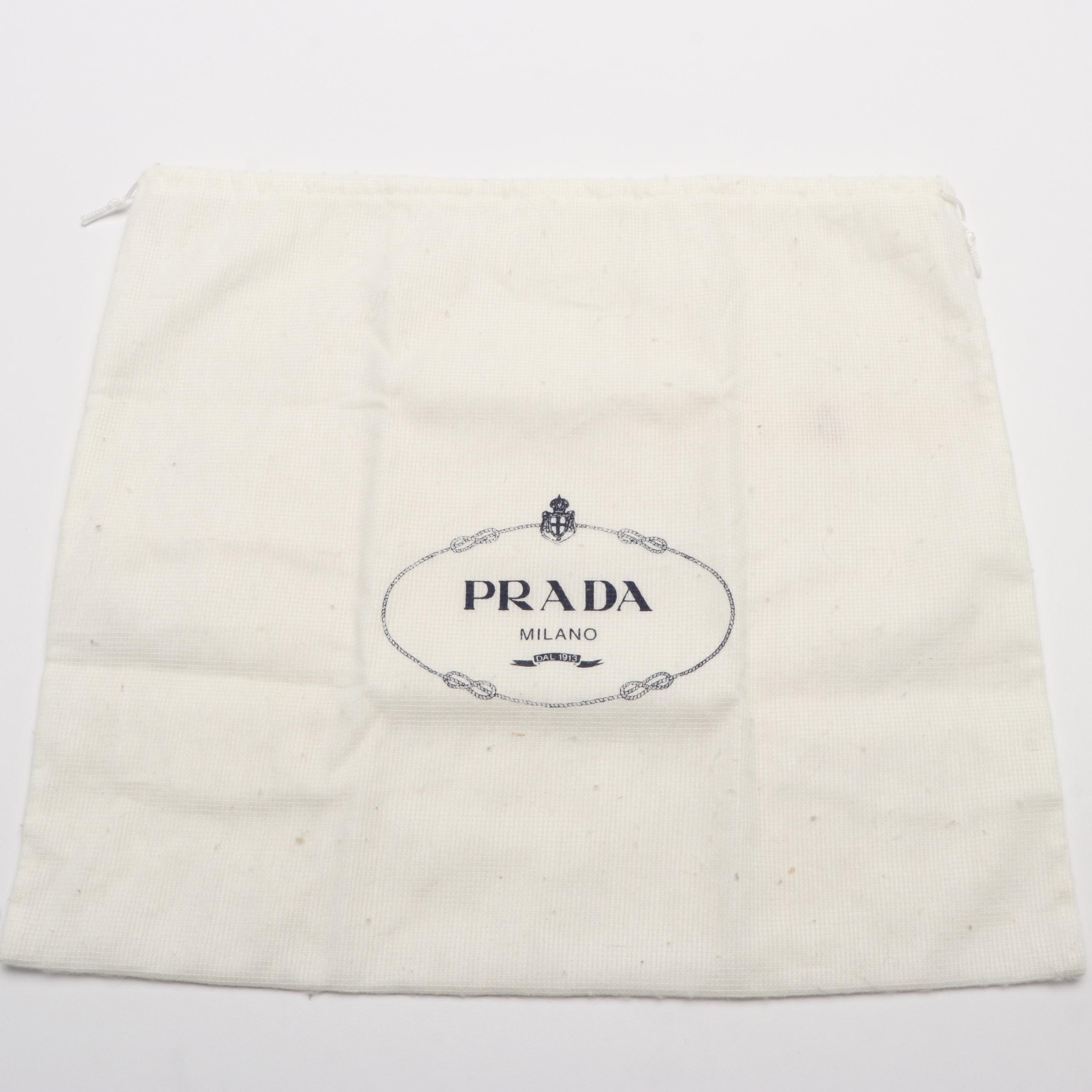 Prada Leather-Trimmed Tessuto Tote