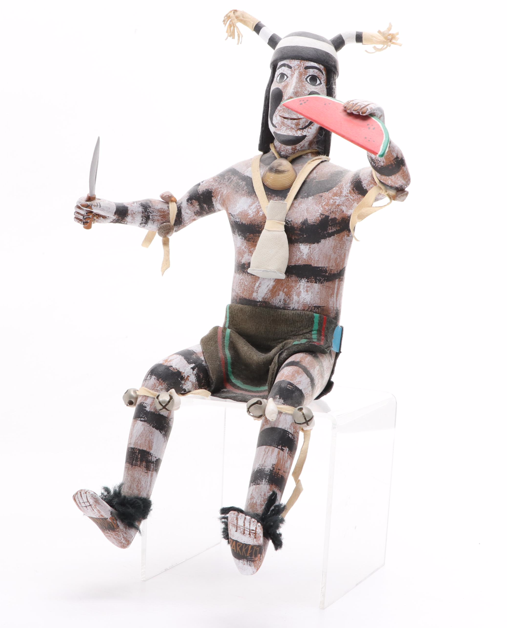 Loretta Yestewa & Pachock Collateta Hopi, Other Clown Tewa & Rattle Aya Kachinas