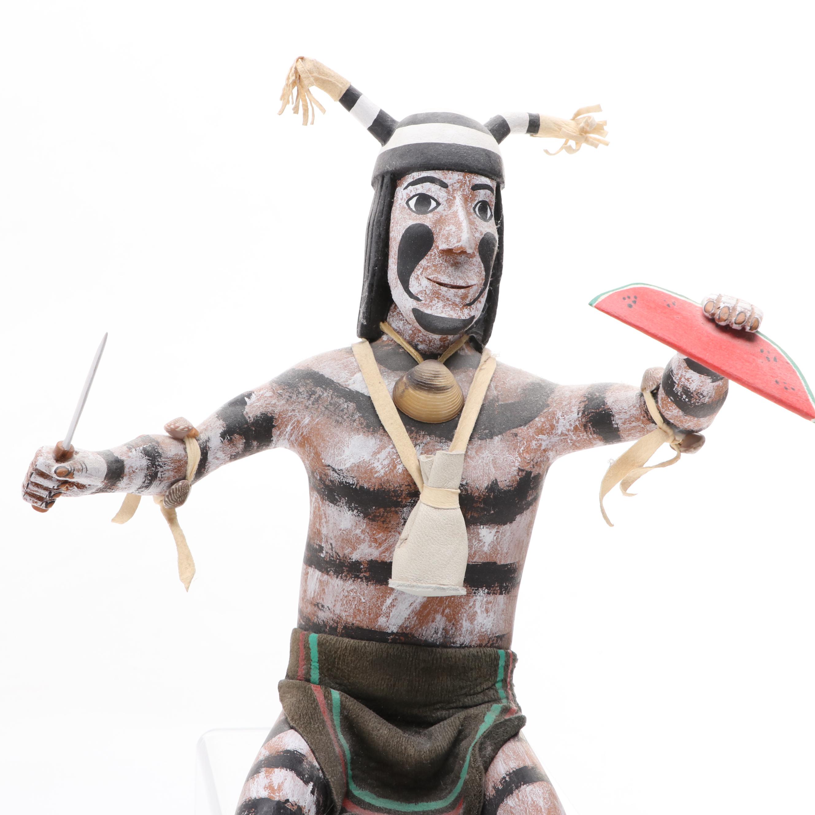 Loretta Yestewa & Pachock Collateta Hopi, Other Clown Tewa & Rattle Aya Kachinas