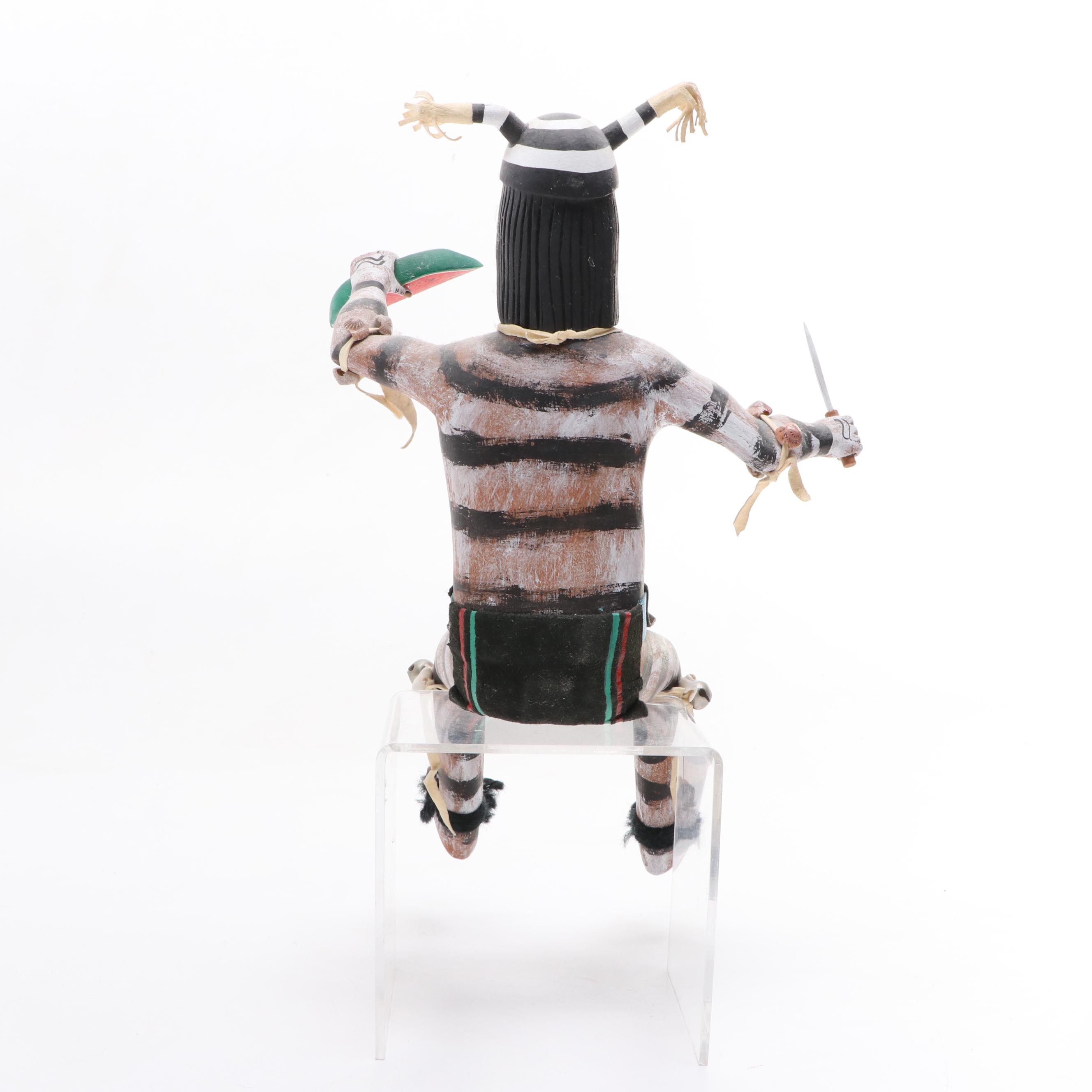 Loretta Yestewa & Pachock Collateta Hopi, Other Clown Tewa & Rattle Aya Kachinas