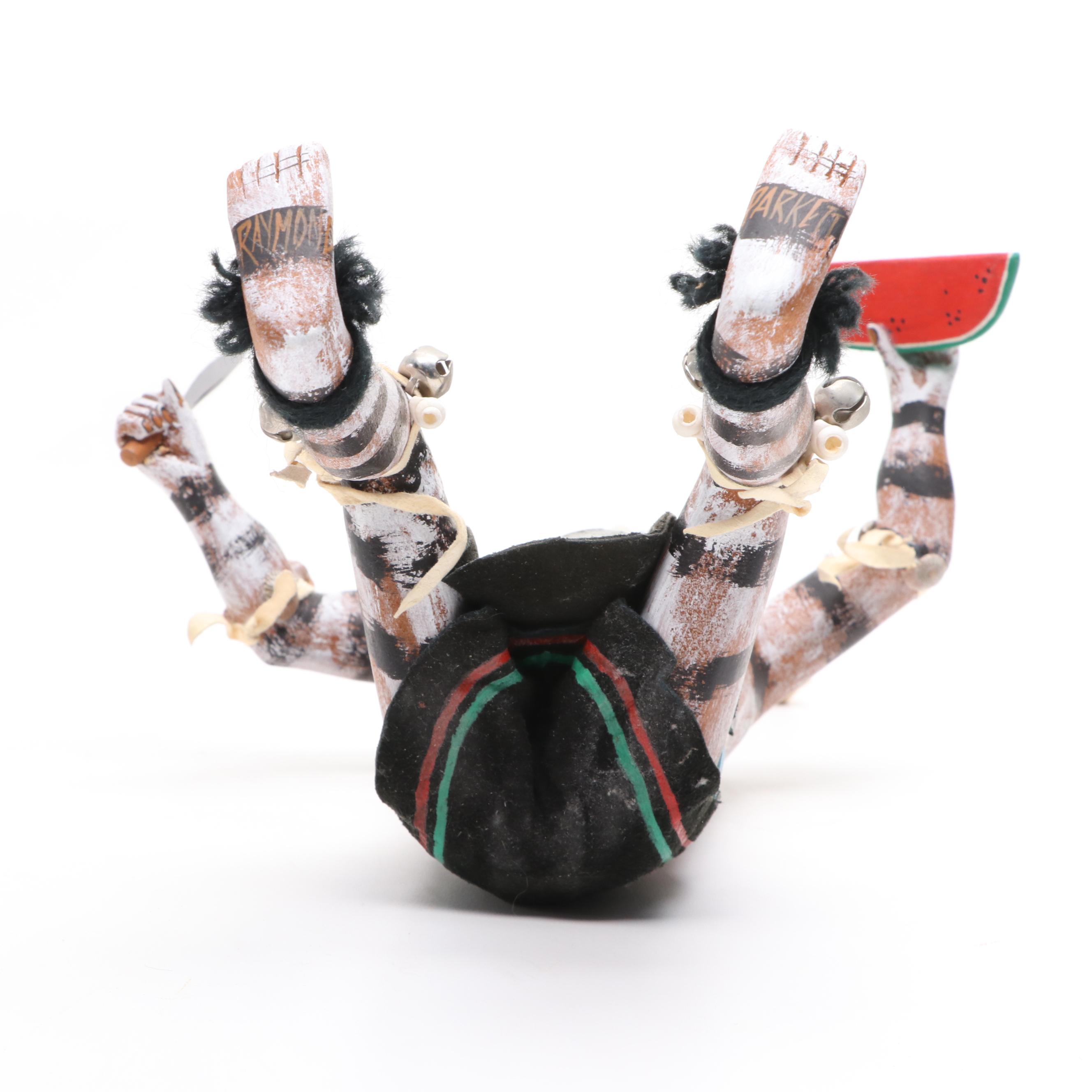 Loretta Yestewa & Pachock Collateta Hopi, Other Clown Tewa & Rattle Aya Kachinas