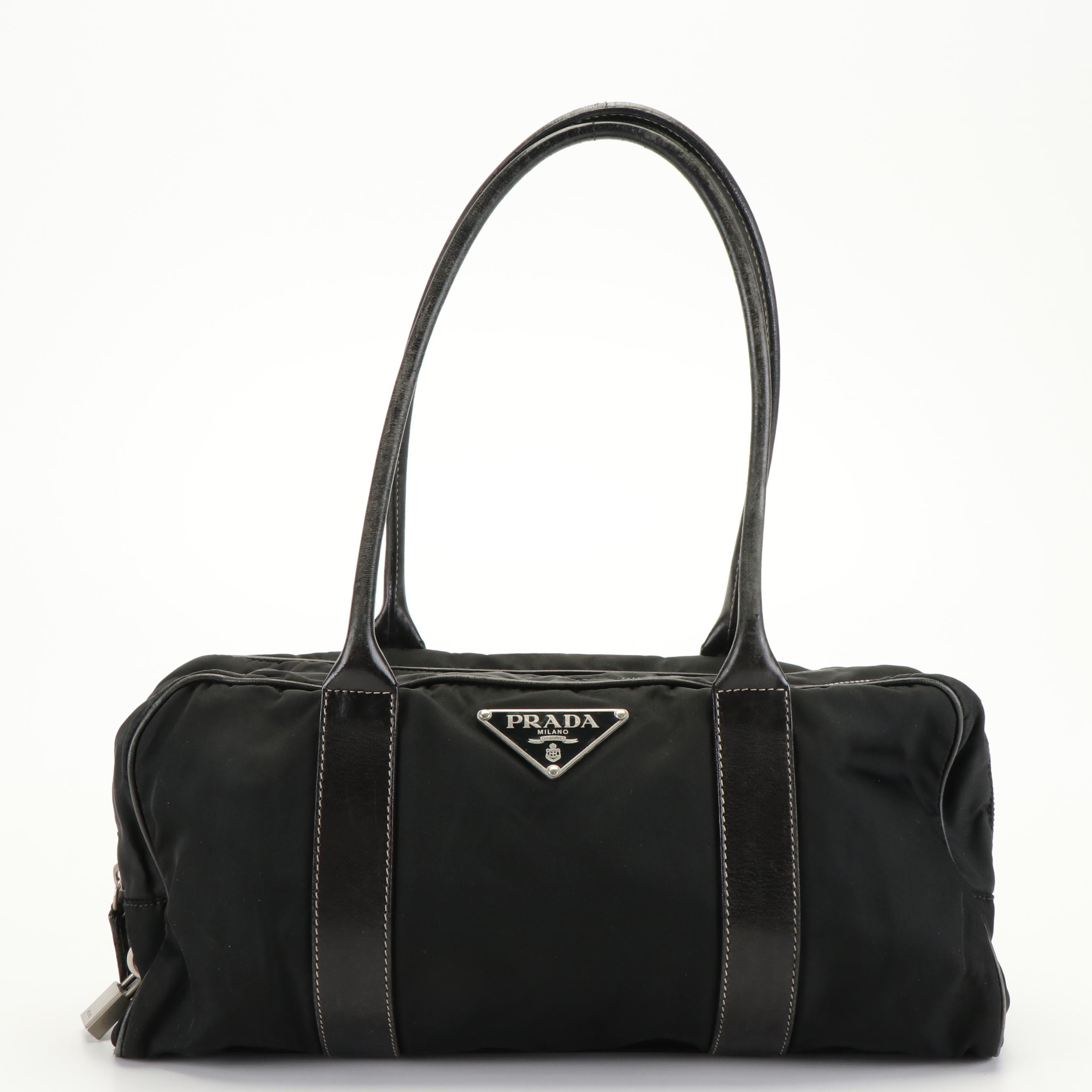 Prada Hydra Black Tessuto Nylon Shoulder Bag