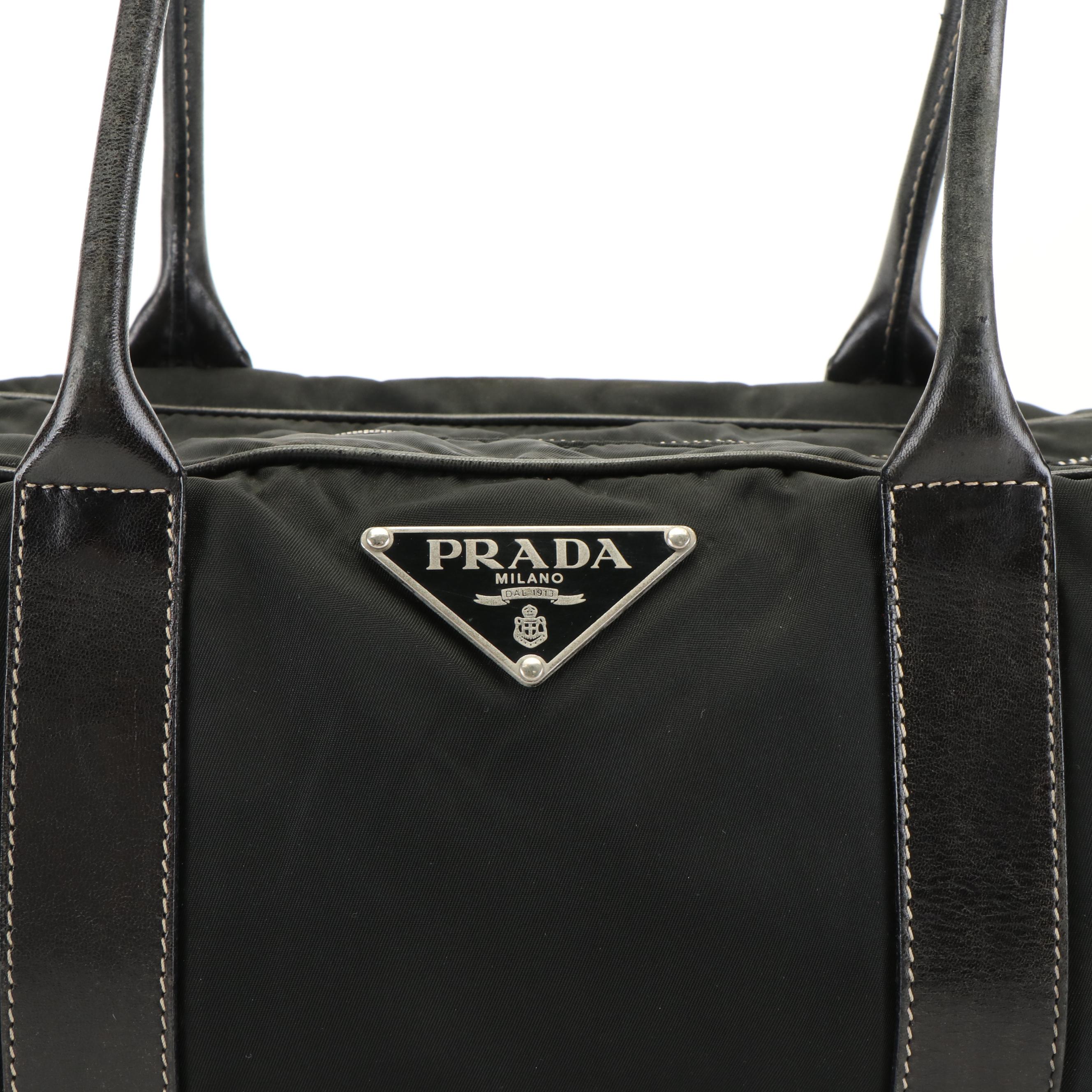 Prada Hydra Black Tessuto Nylon Shoulder Bag